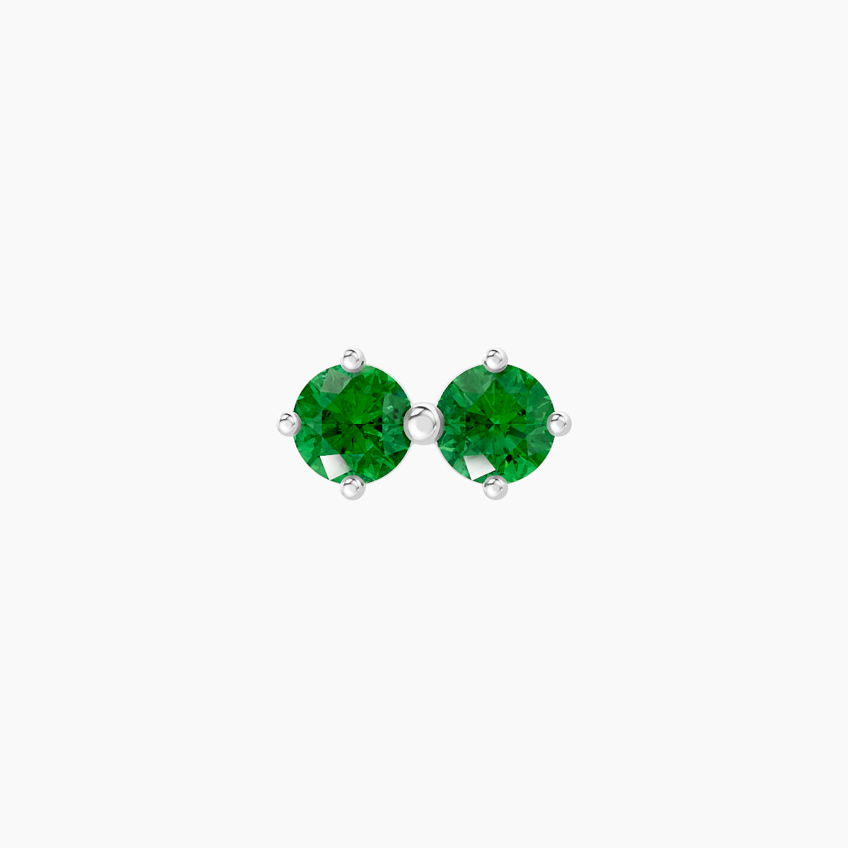 Isis | 18k White Gold 5 mm 7.5 mm Emerald Nose Piercing