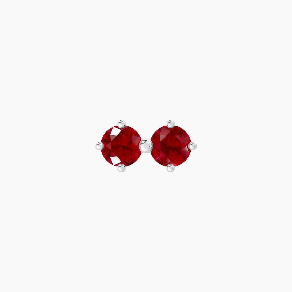 Isis | 18k White Gold 5 mm 7.5 mm Ruby Nose Piercing