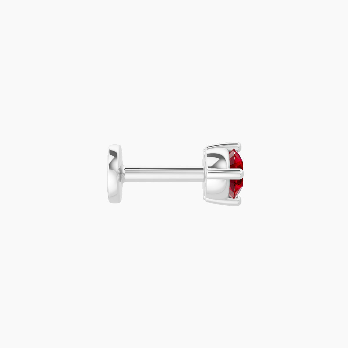 Isis | 18k White Gold 5 mm 7.5 mm Ruby Nose Piercing