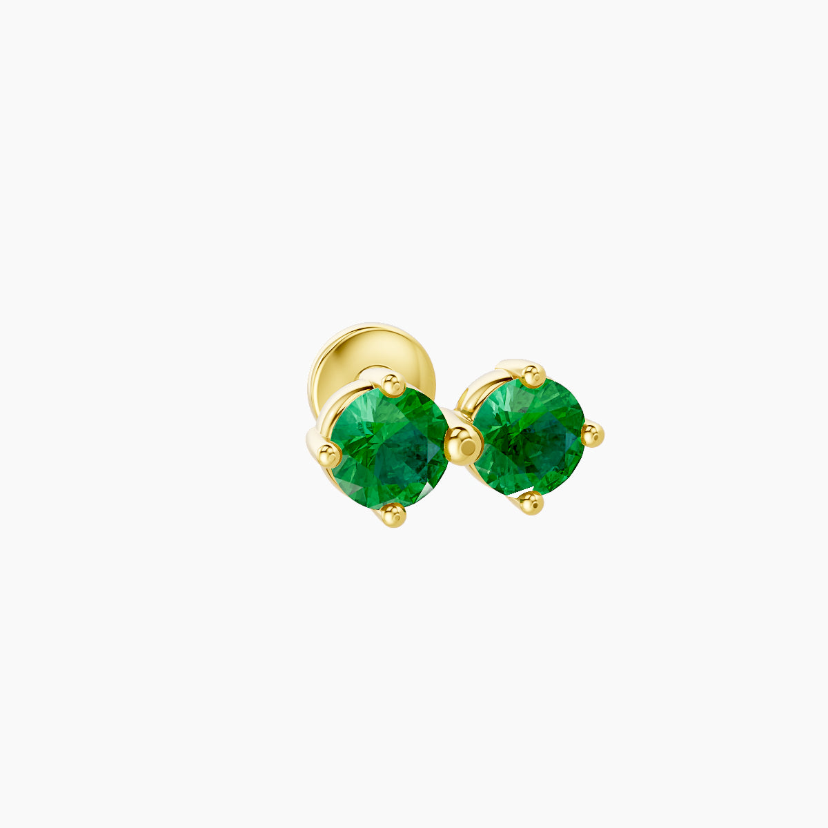 Isis | 18k Yellow Gold 5 mm 7.5 mm Emerald Nose Piercing