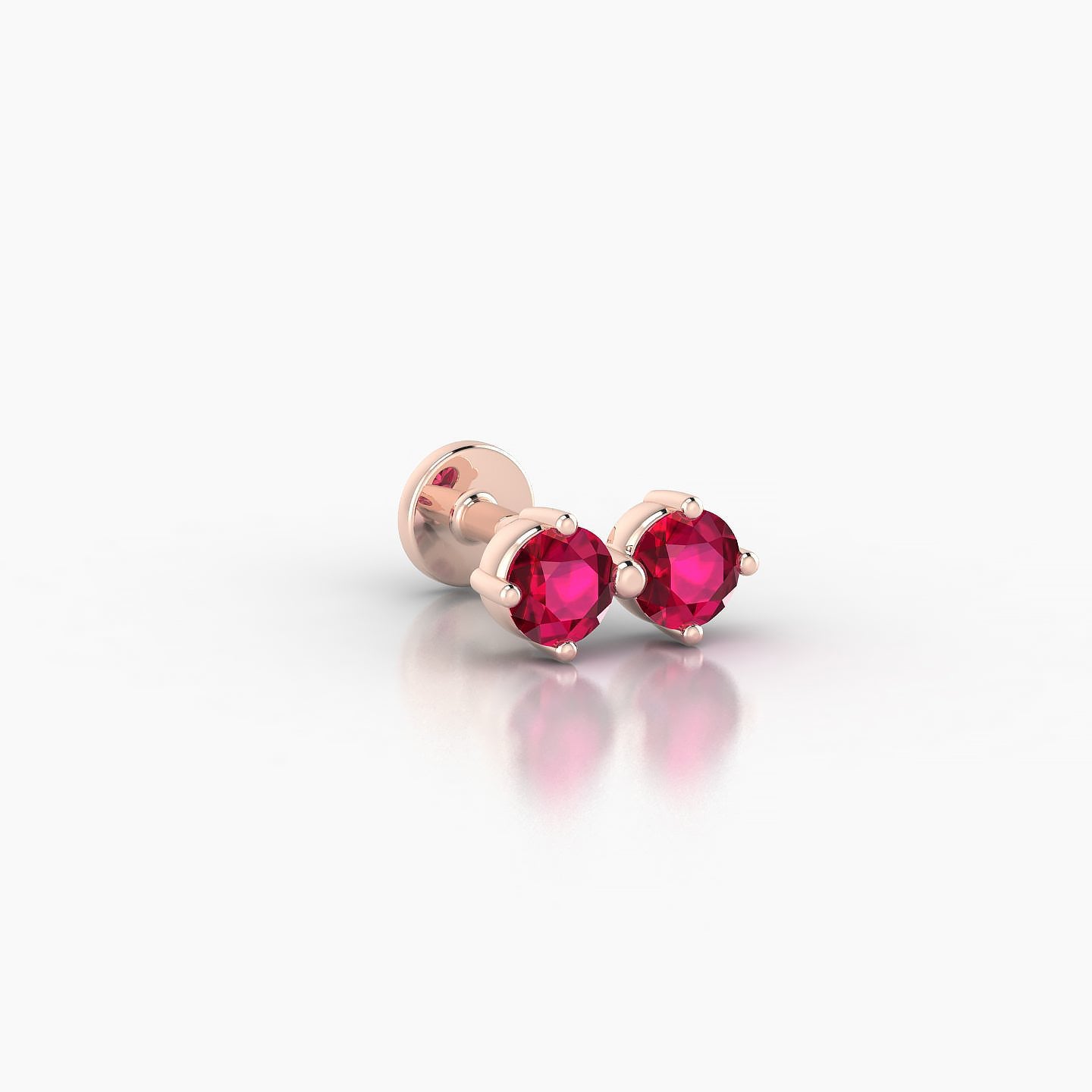 Isis | 18k Rose Gold 5 mm 7.5 mm Ruby Nose Piercing