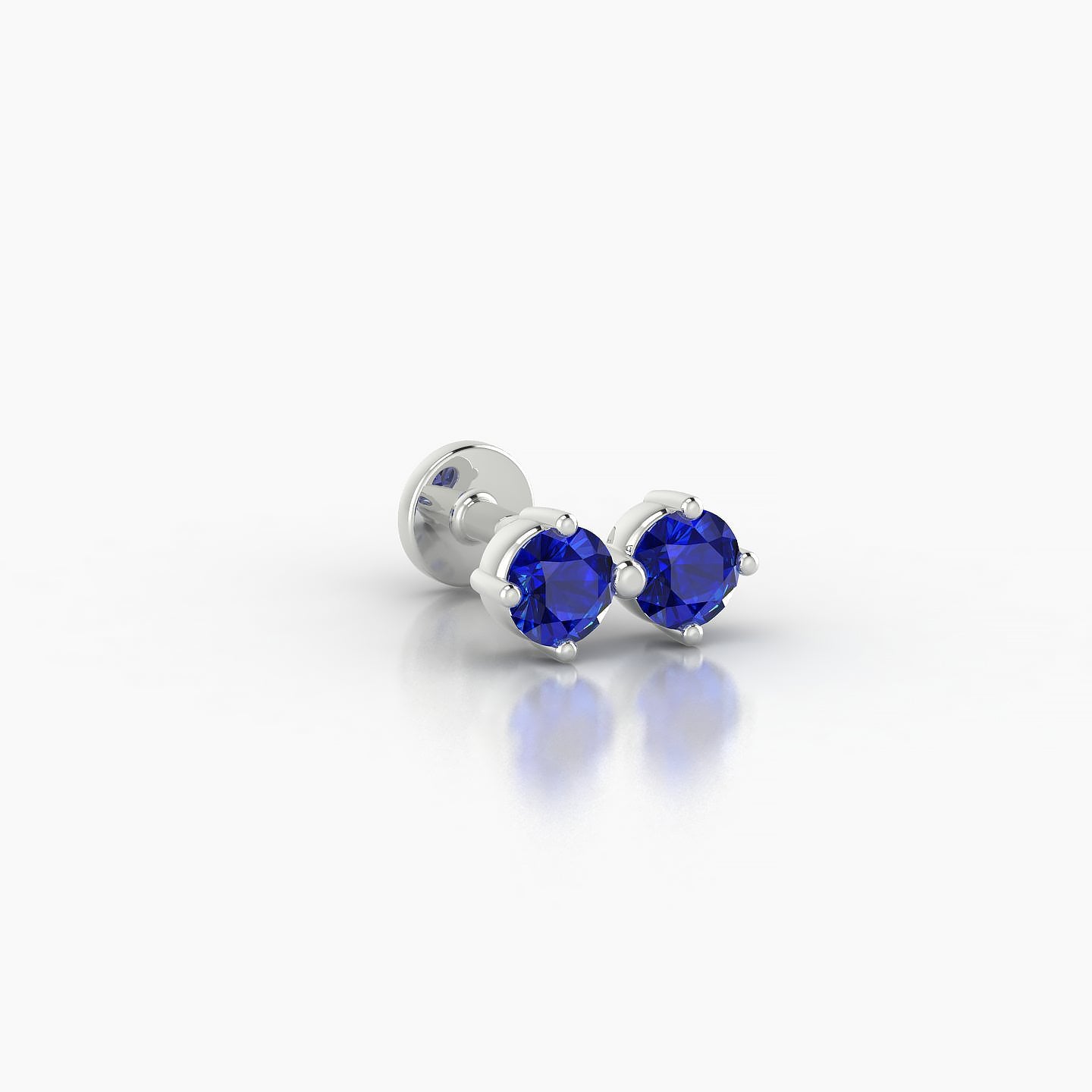 Isis | 18k White Gold 5 mm 7.5 mm Sapphire Nose Piercing
