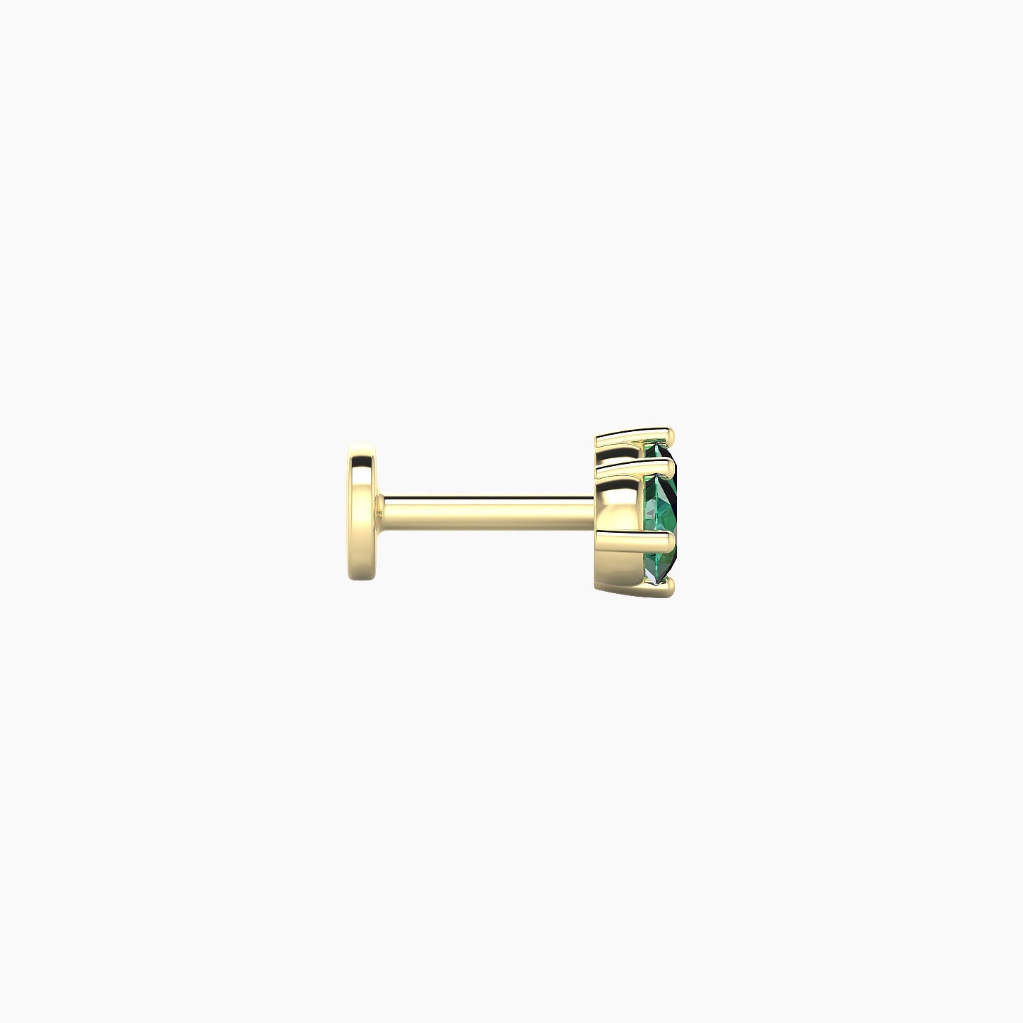 Isis | 18k Yellow Gold 5 mm 7.5 mm Emerald Piercing