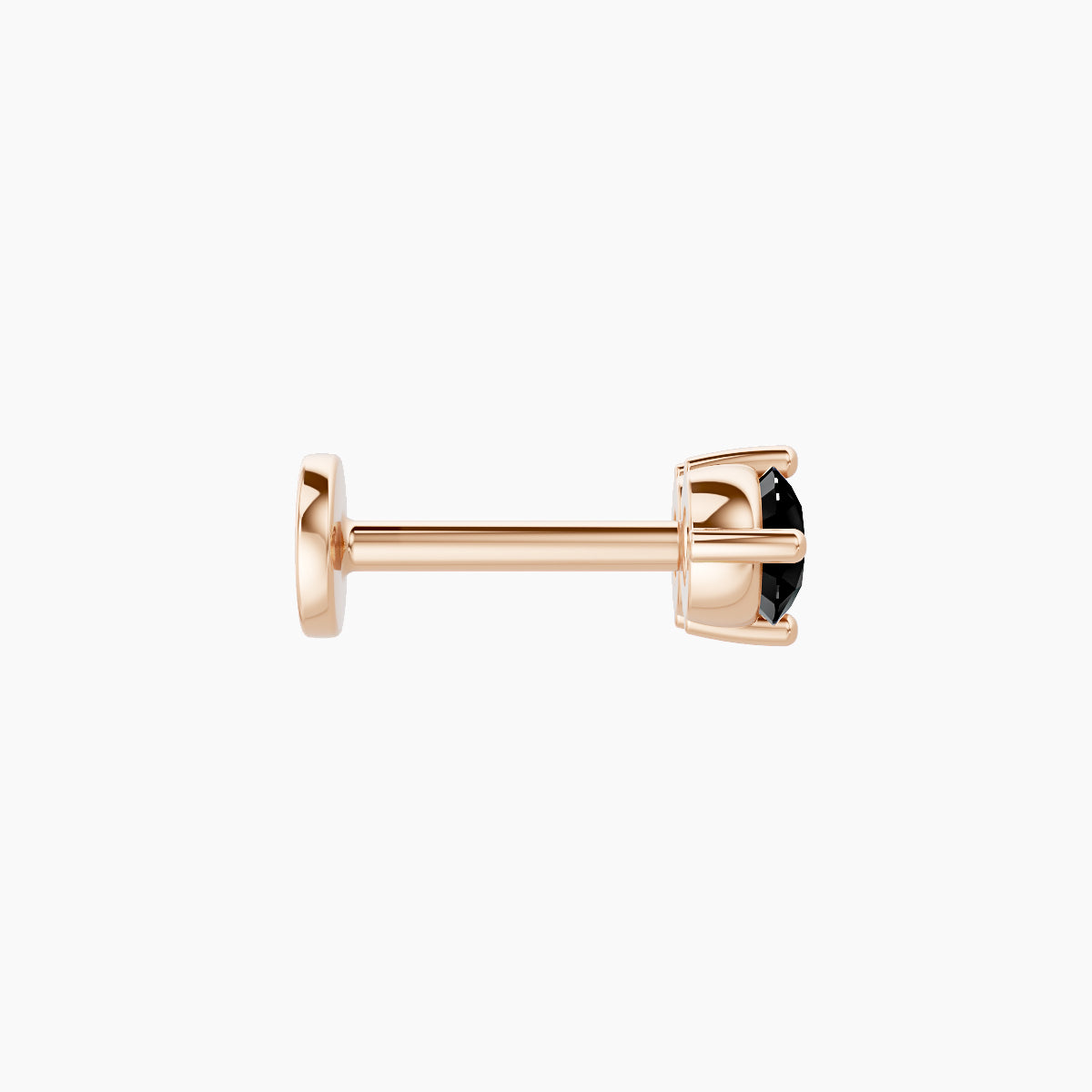 Isis | 18k Rose Gold 6.5 mm 7.5 mm Black Diamond Nose Piercing