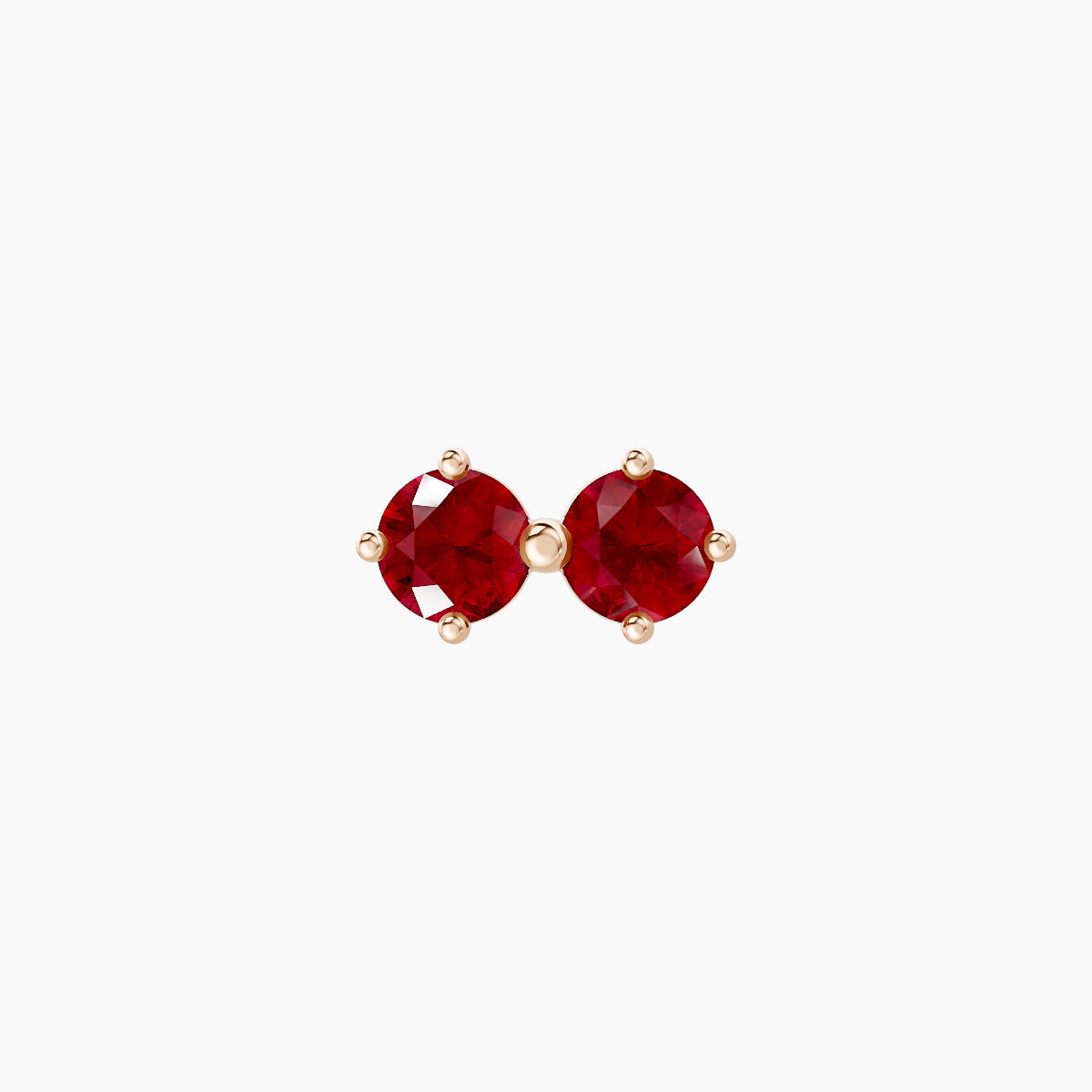 Isis | 18k Rose Gold 6.5 mm 7.5 mm Ruby Nose Piercing