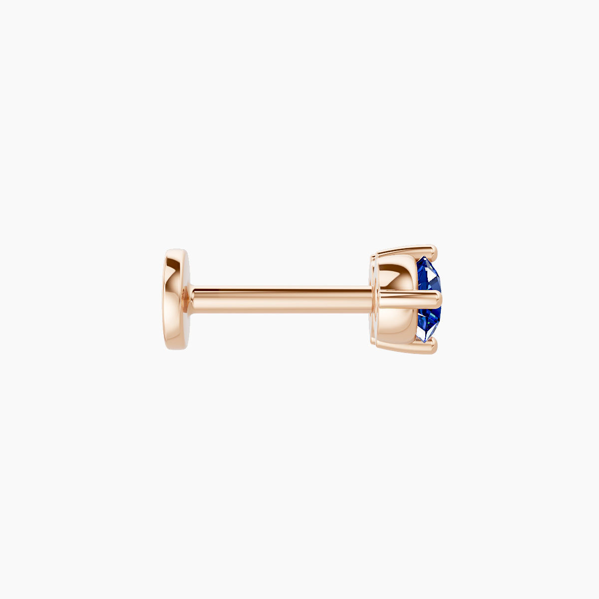 Isis | 18k Rose Gold 6.5 mm 7.5 mm Sapphire Nose Piercing