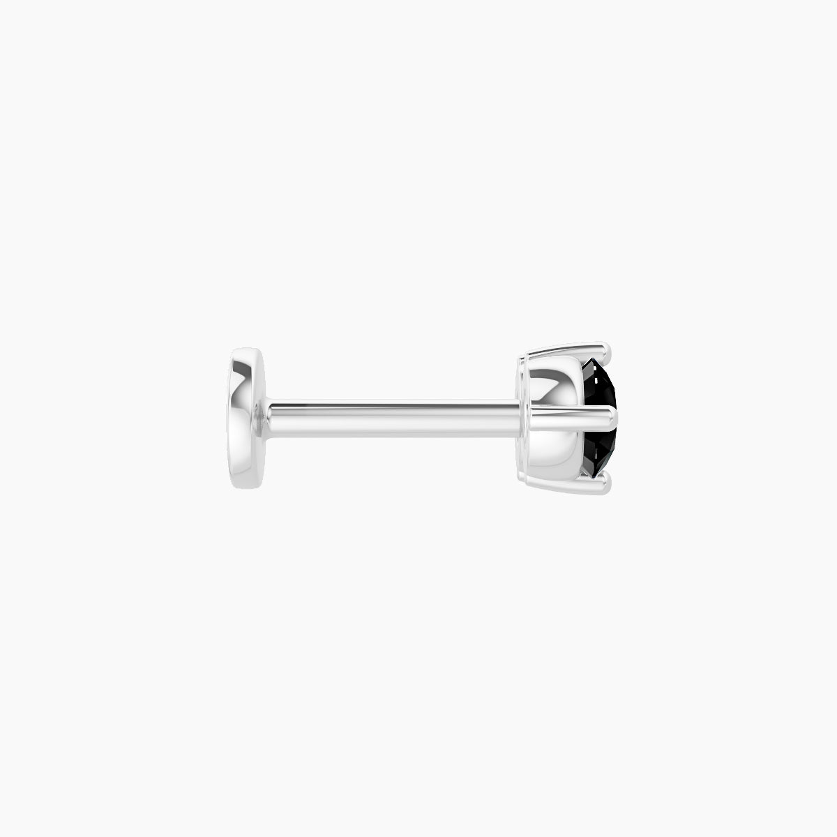 Isis | 18k White Gold 6.5 mm 7.5 mm Black Diamond Nose Piercing