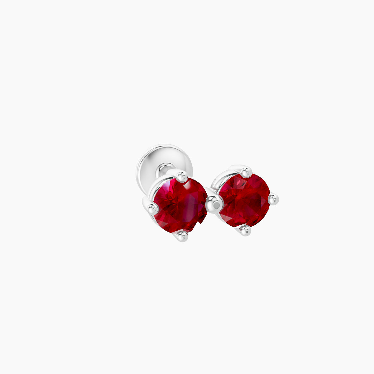 Isis | 18k White Gold 6.5 mm 7.5 mm Ruby Nose Piercing