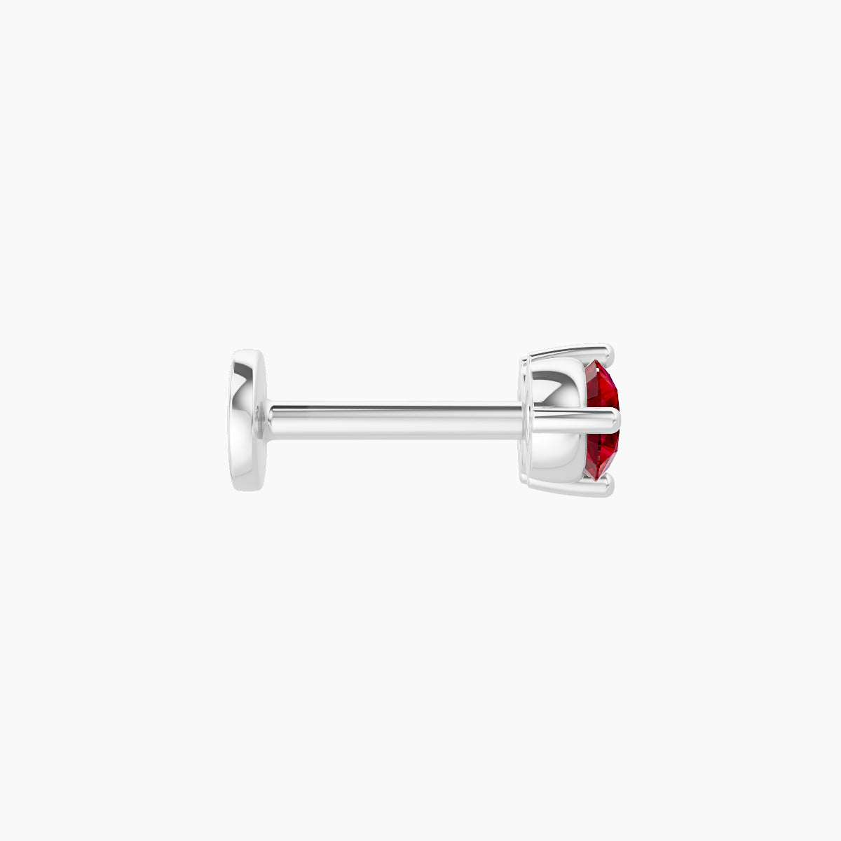 Isis | 18k White Gold 6.5 mm 7.5 mm Ruby Nose Piercing