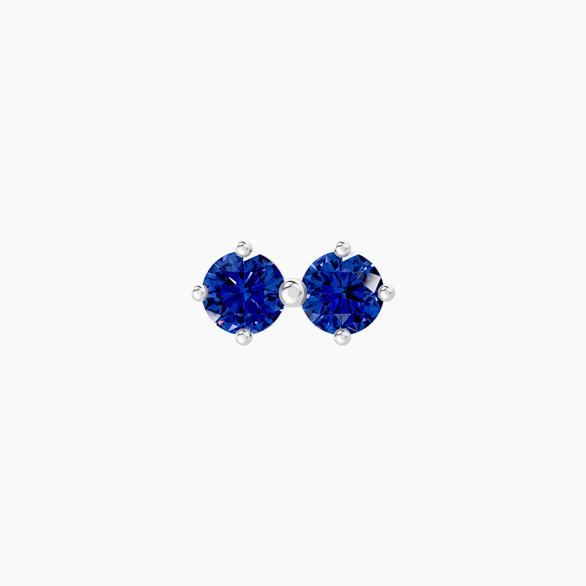 Isis | 18k White Gold 6.5 mm 7.5 mm Sapphire Nose Piercing