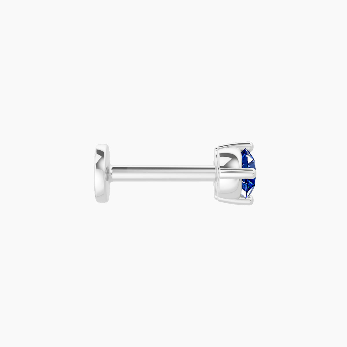 Isis | 18k White Gold 6.5 mm 7.5 mm Sapphire Nose Piercing