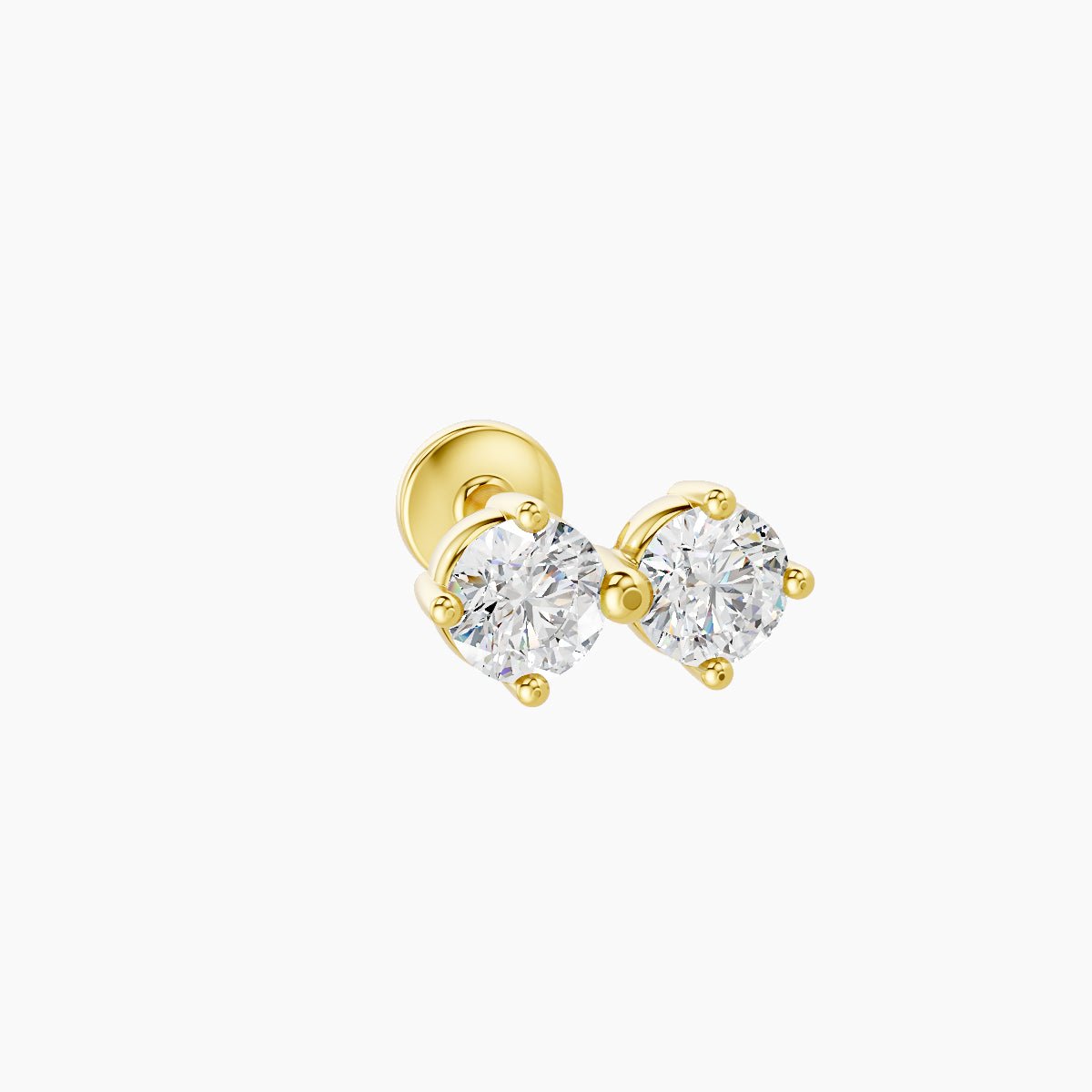 Isis | 18k Yellow Gold 7.5 mm 6.5 mm Diamond Nose Piercing