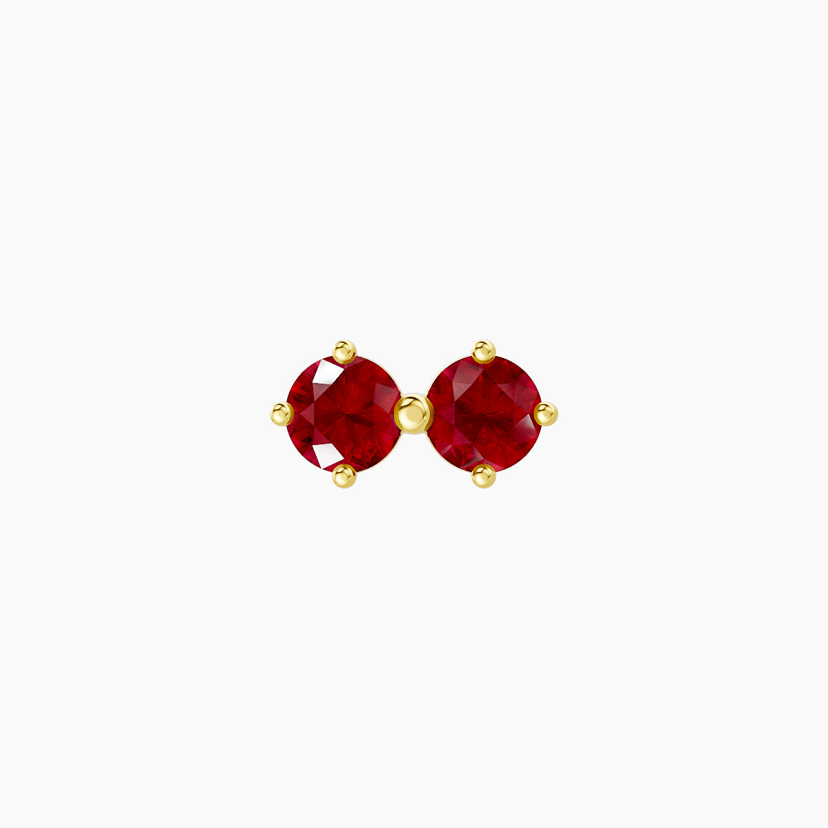 Isis | 18k Yellow Gold 6.5 mm 7.5 mm Ruby Nose Piercing