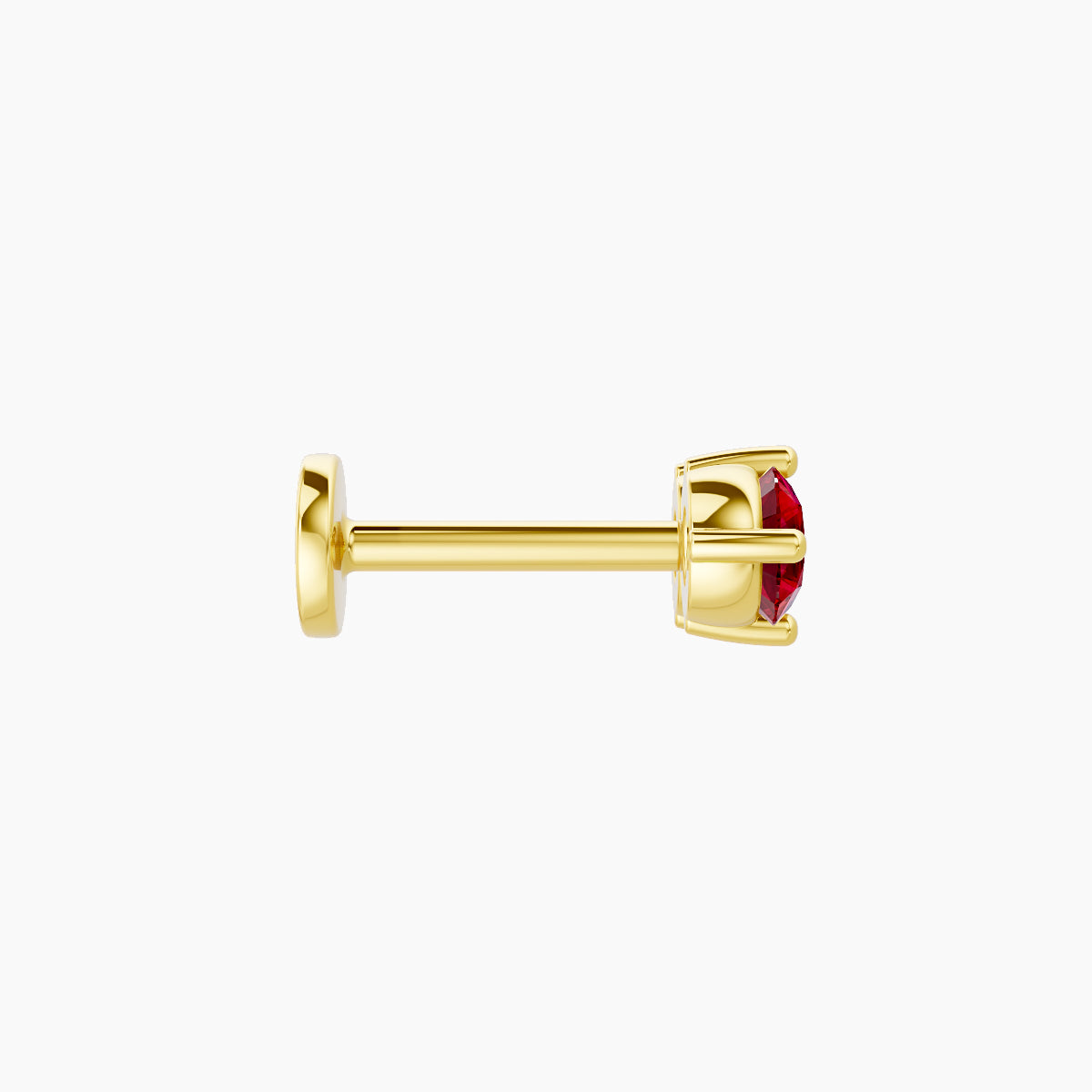 Isis | 18k Yellow Gold 6.5 mm 7.5 mm Ruby Nose Piercing