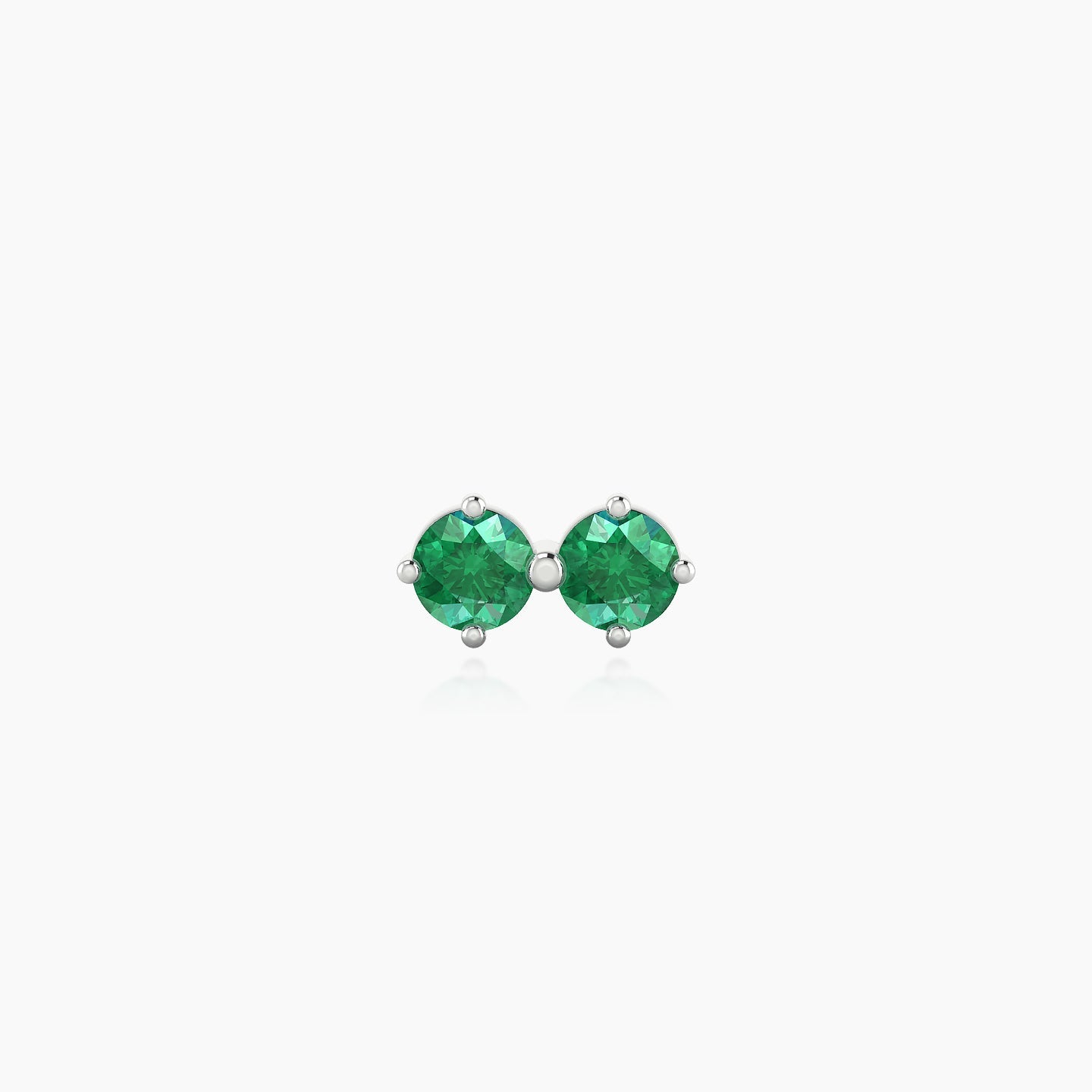 Isis | 18k White Gold 6.5 mm 7.5 mm Emerald Nose Piercing