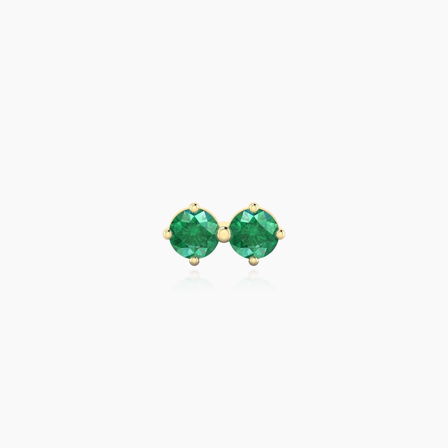 Isis | 18k Yellow Gold 6.5 mm 7.5 mm Emerald Nose Piercing