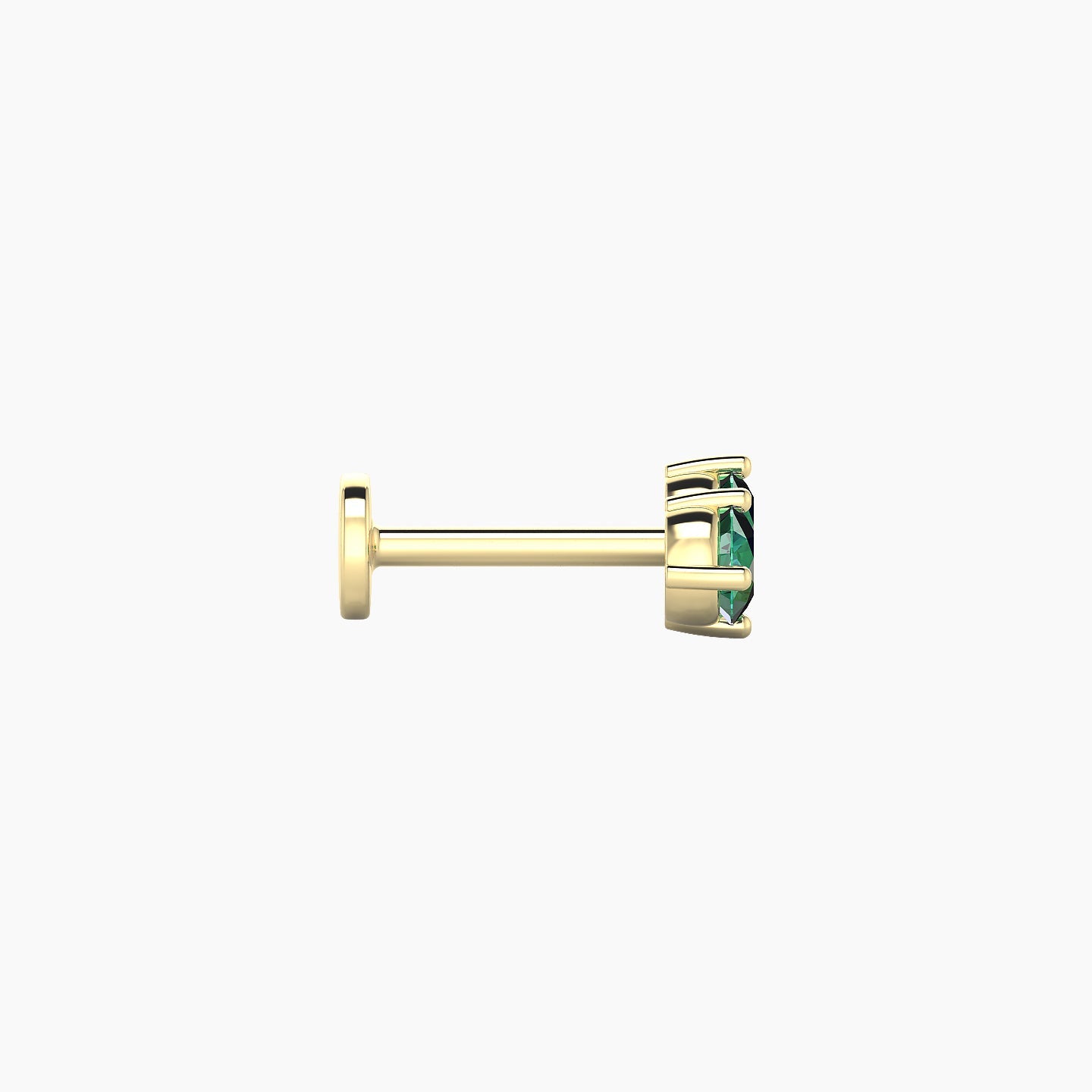 Isis | 18k Yellow Gold 6.5 mm 7.5 mm Emerald Piercing