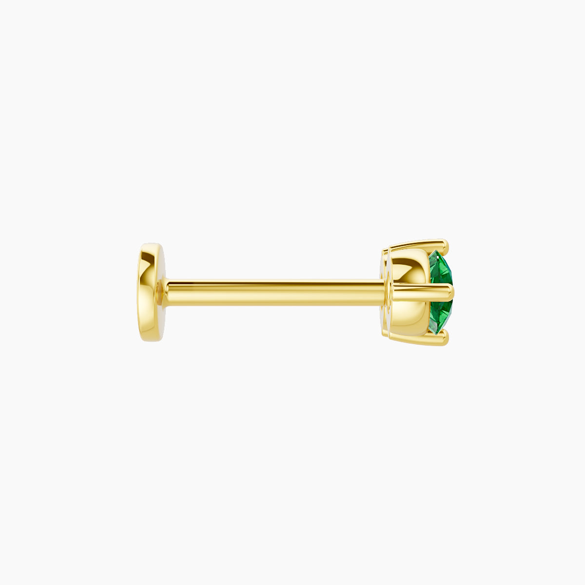 Isis | 18k Yellow Gold 8 mm 7.5 mm Emerald Nose Piercing
