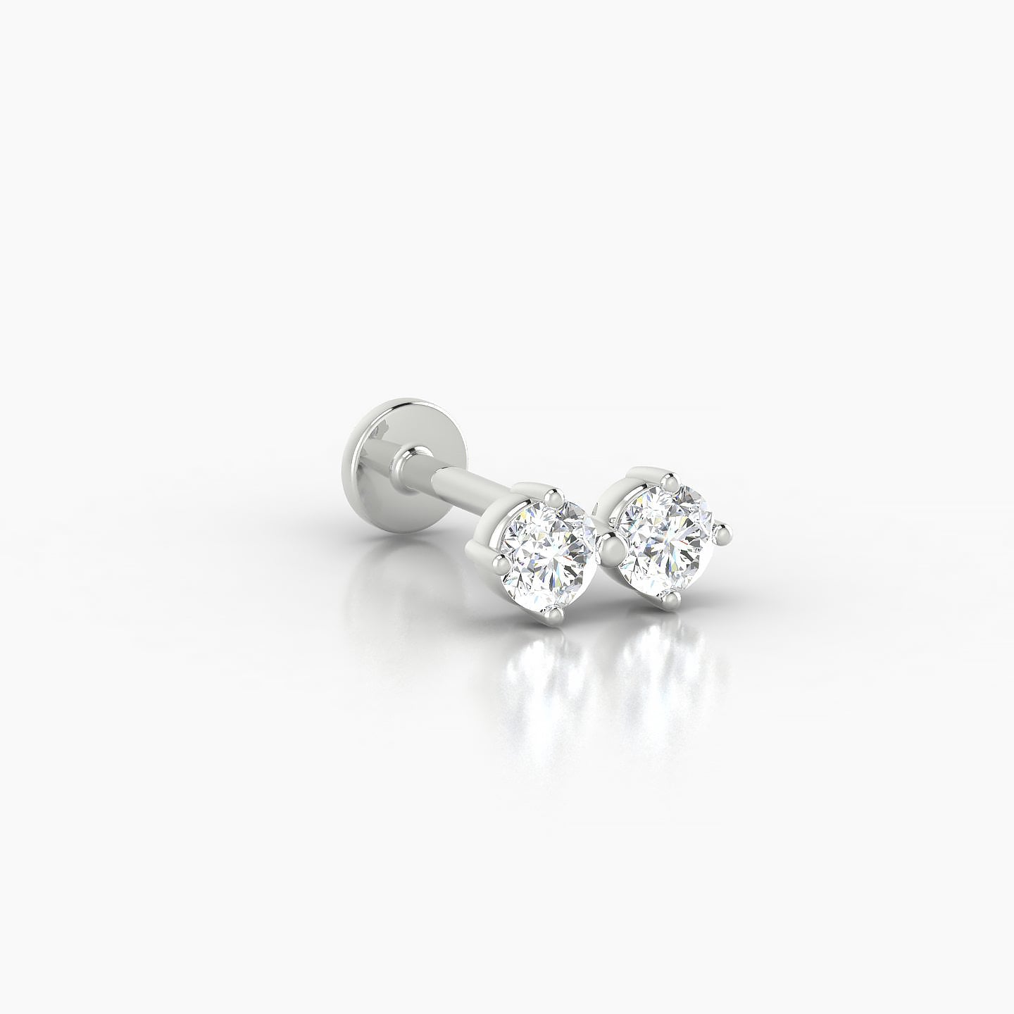 Isis | 18k White Gold 7.5 mm 8 mm Diamond Nose Piercing