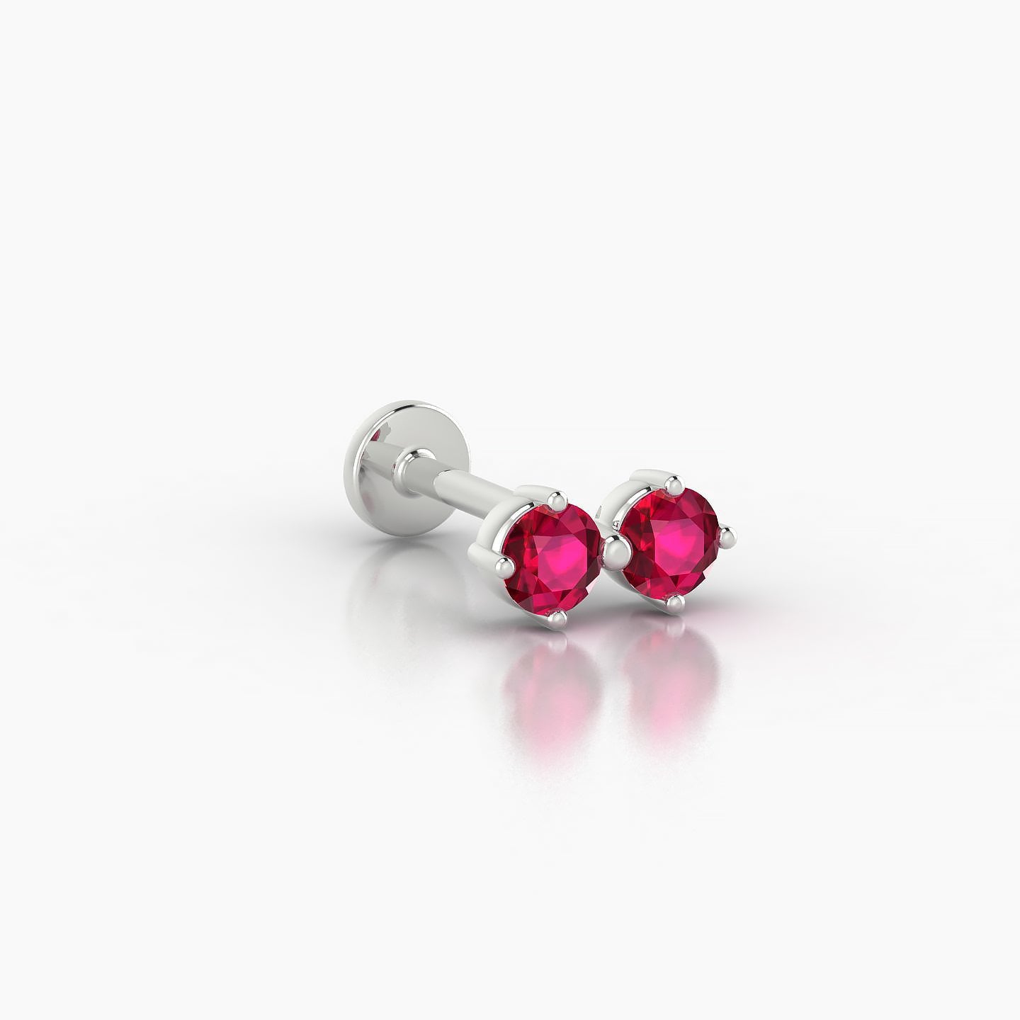 Isis | 18k White Gold 8 mm 7.5 mm Ruby Nose Piercing