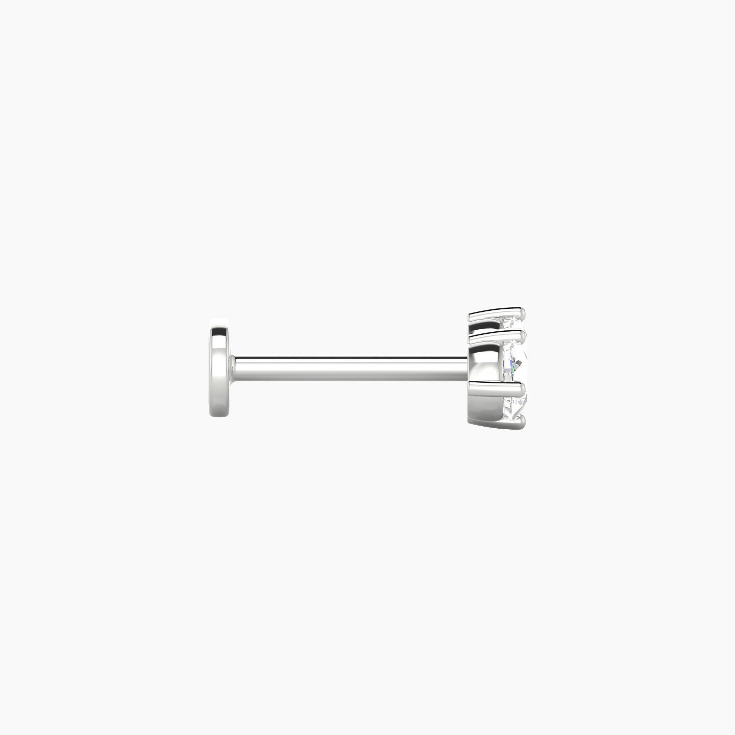 Isis | 18k White Gold 7.5 mm 8 mm Diamond Nose Piercing
