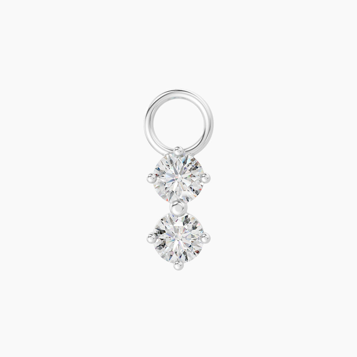 Isis | 18k White Gold 7.5 mm Diamond Charm