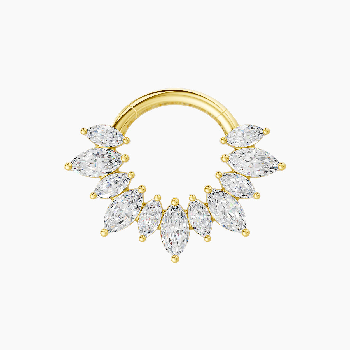 Joy | 18k Yellow Gold 6.5 mm Diamond Daith Piercing
