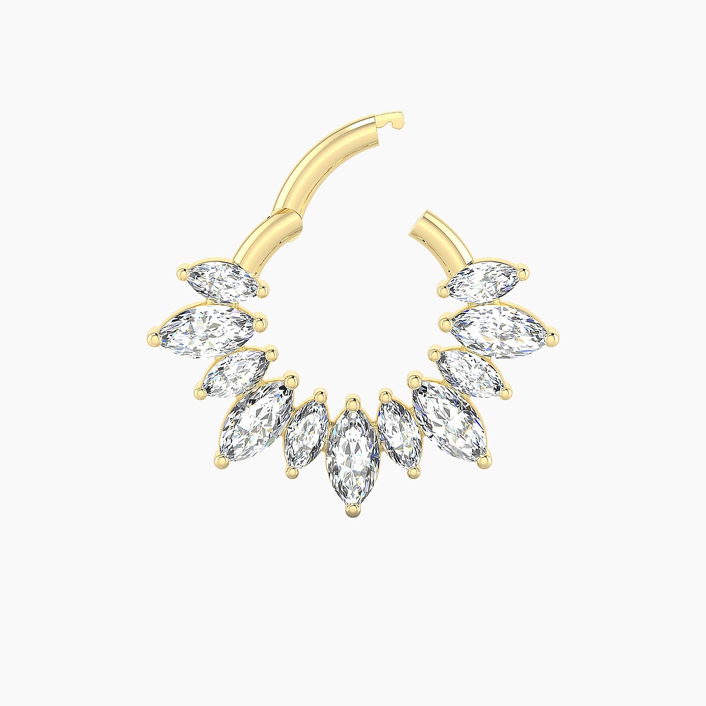 Joy | 18k Yellow Gold 6.5 mm Diamond Daith Piercing