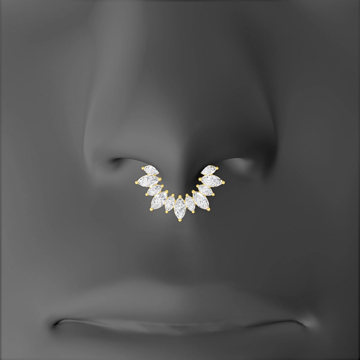 Joy | 18k Yellow Gold 6.5 mm Diamond Septum Piercing