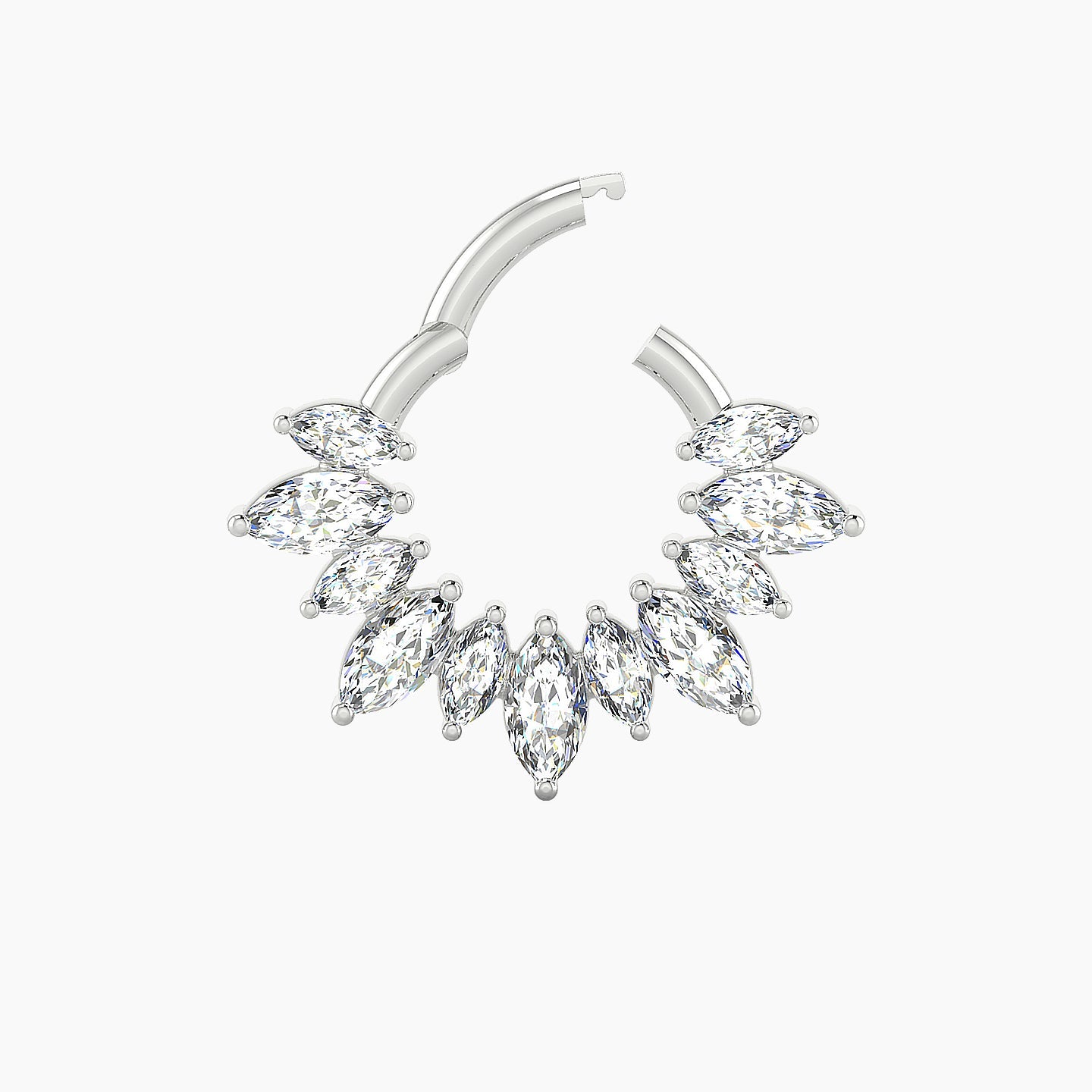 Joy | 18k White Gold 6.5 mm Diamond Septum Piercing