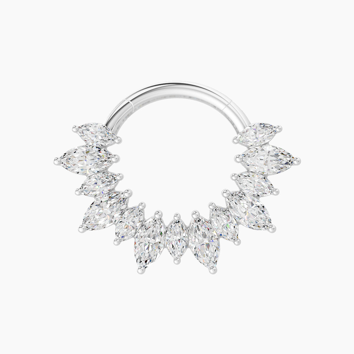 Joy | 18k White Gold 8 mm Diamond Daith Piercing