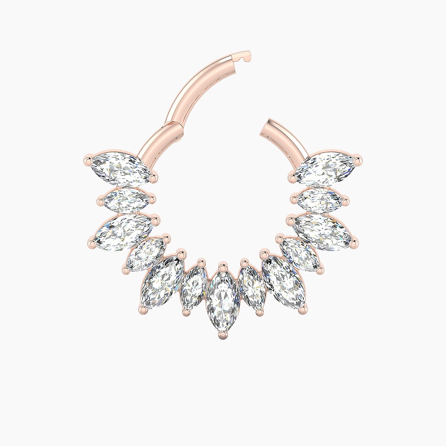 Joy | 18k Rose Gold 8 mm Diamond Daith Piercing