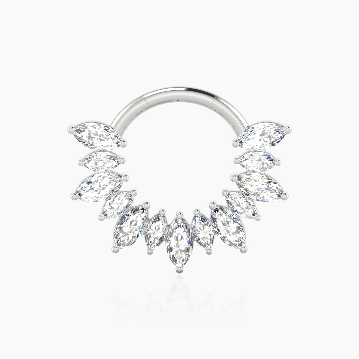 Joy | 18k White Gold 8 mm Diamond Septum Piercing