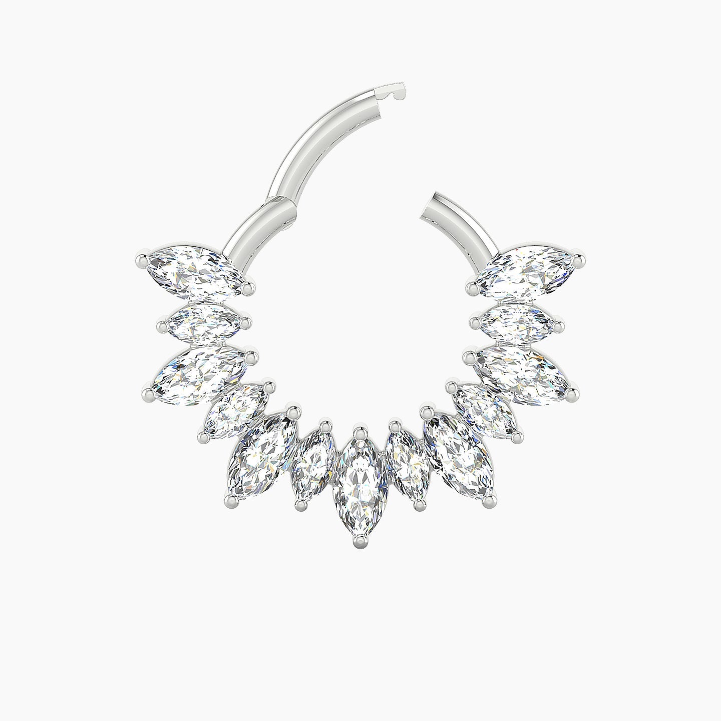 Joy | 18k White Gold 8 mm Diamond Septum Piercing