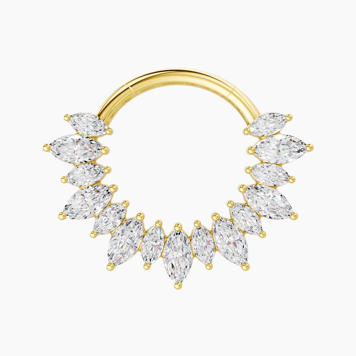 Joy | 18k Yellow Gold 9.5 mm Diamond Daith Piercing