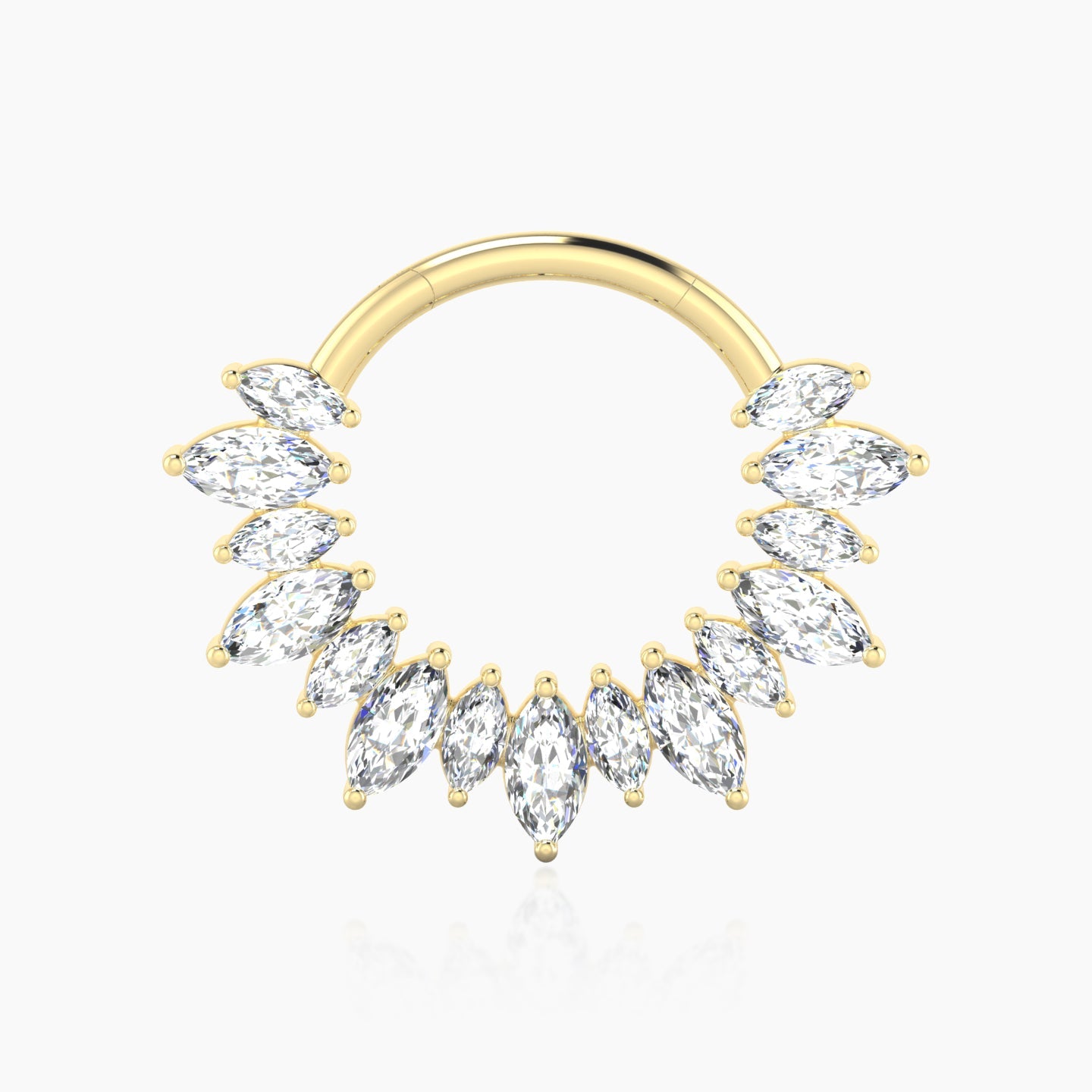 Joy | 18k Yellow Gold 9.5 mm Diamond Daith Piercing