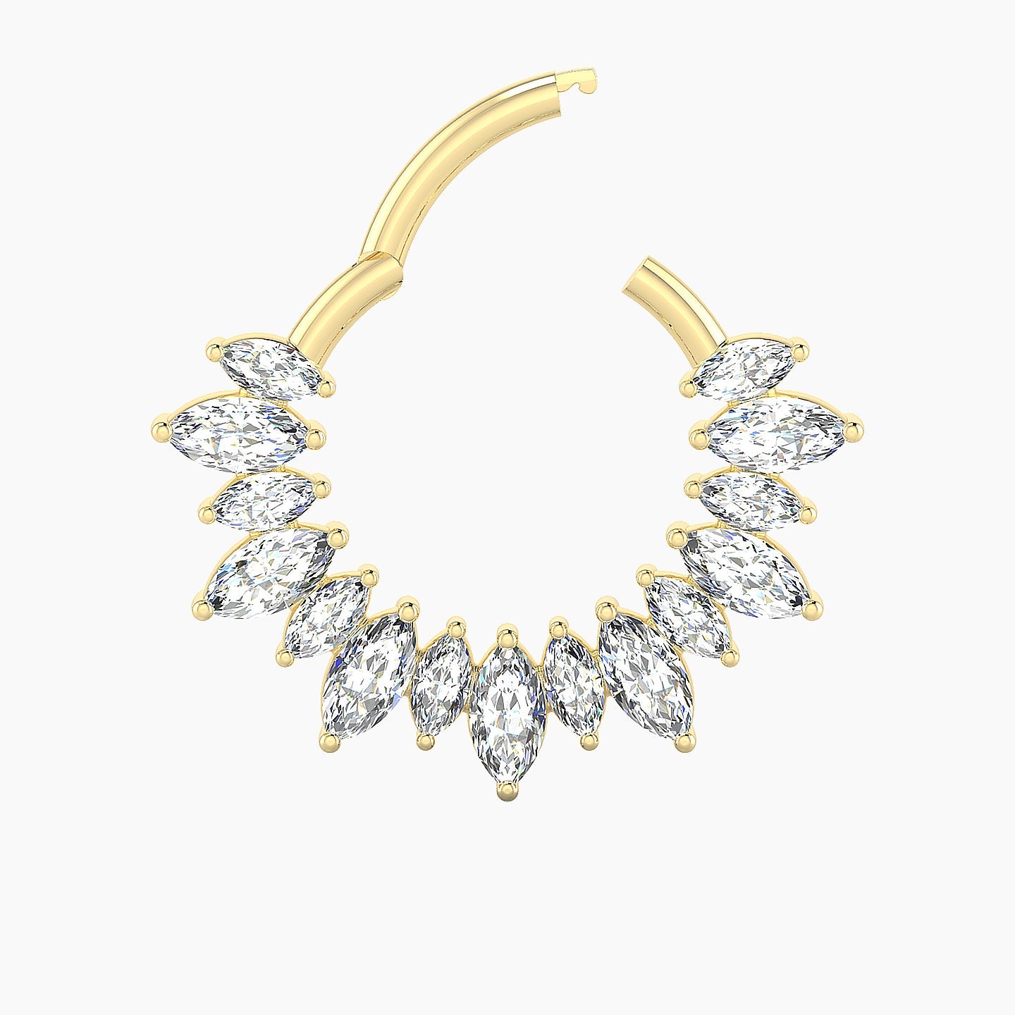 Joy | 18k Yellow Gold 9.5 mm Diamond Septum Piercing