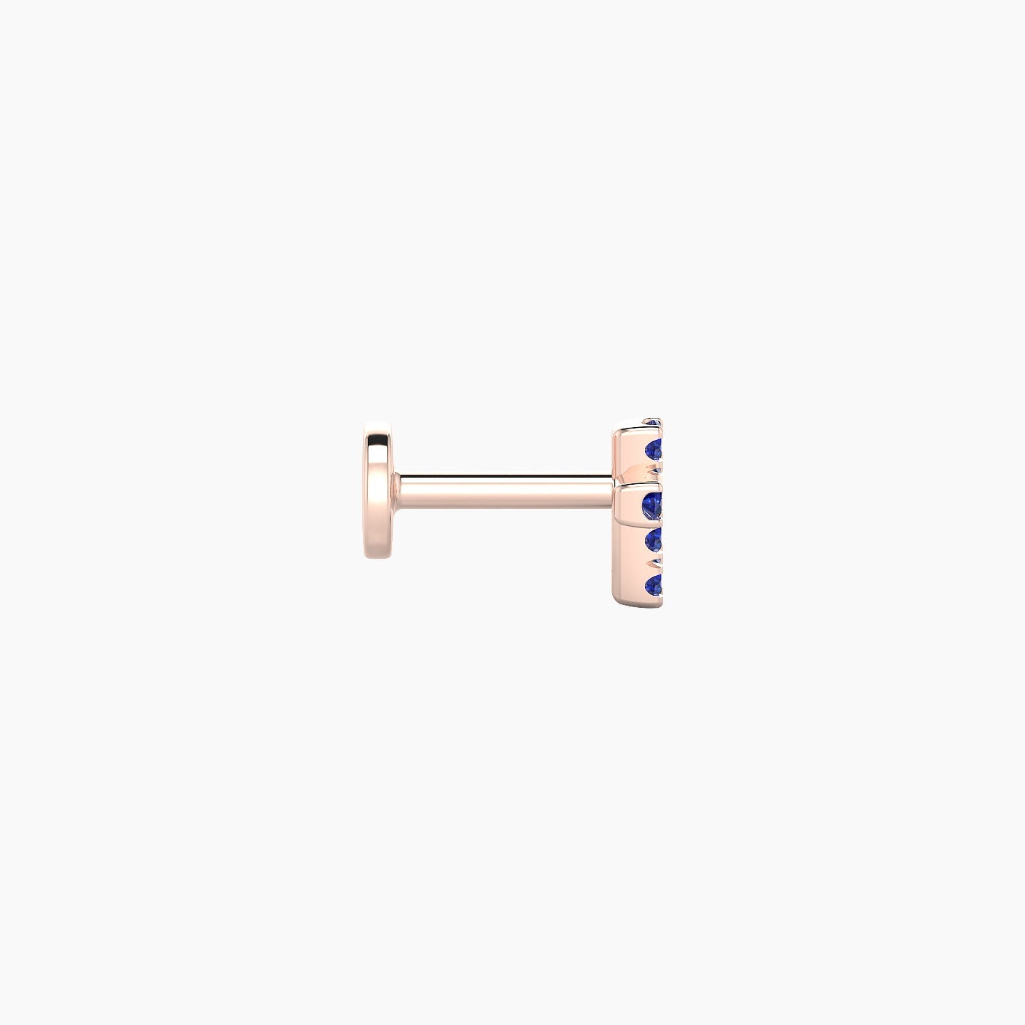 Junon | 18k Rose Gold 5 mm 5 mm Cross Sapphire Nose Piercing