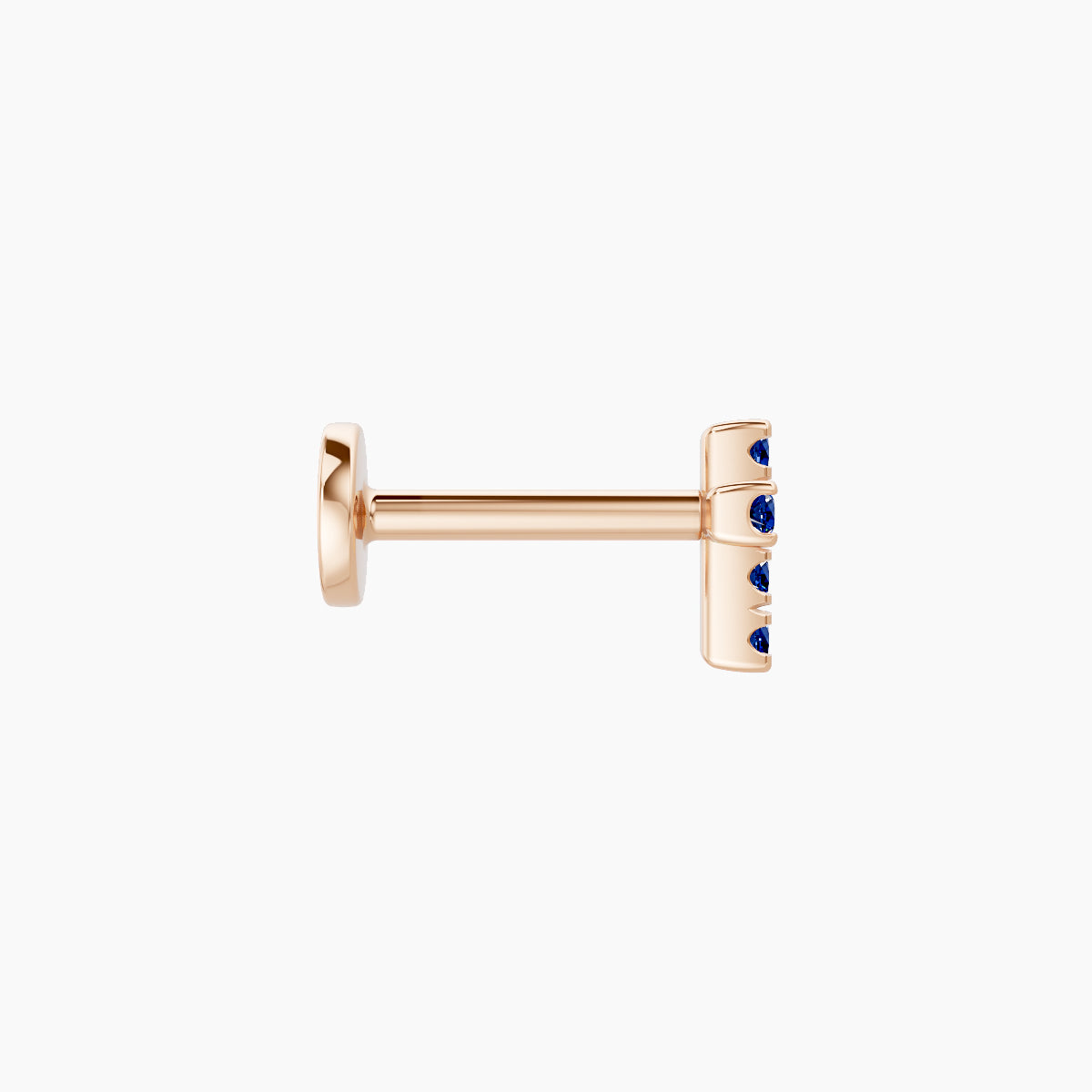 Junon | 18k Rose Gold 6.5 mm 5 mm Cross Sapphire Piercing