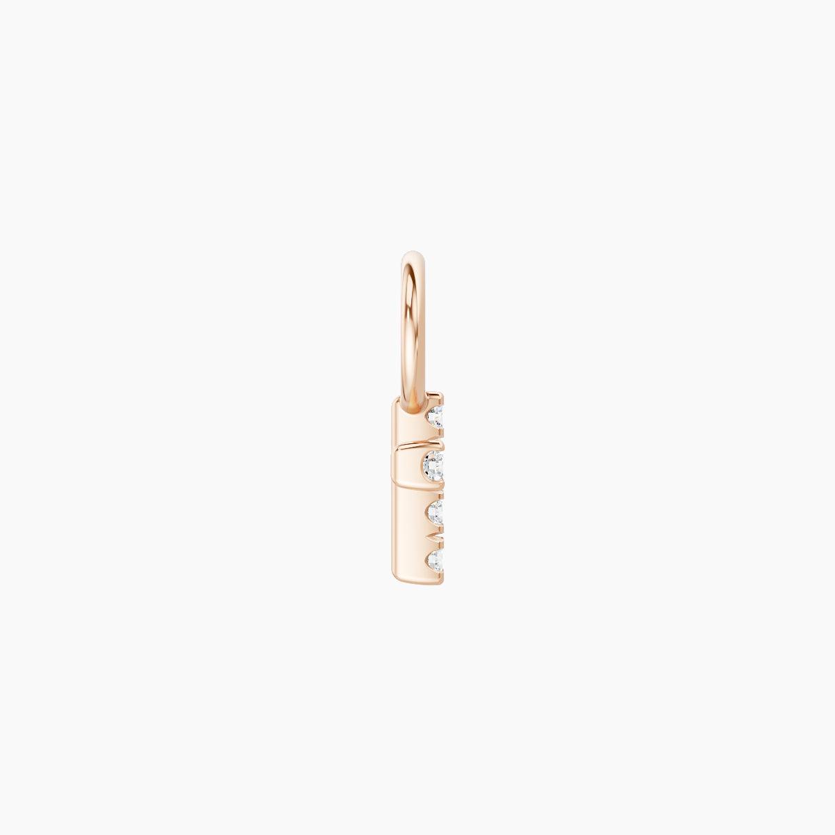 Junon | 18k Rose Gold 5 mm Cross Diamond Charm