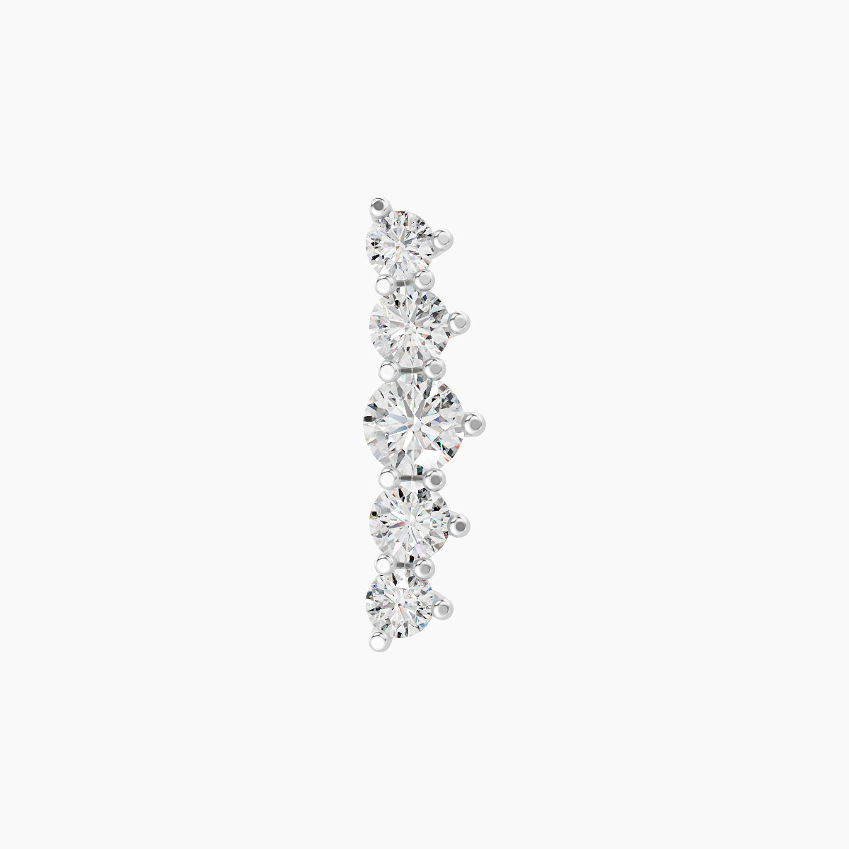 Justice | 18k White Gold 12 mm 5 mm Long Diamond Piercing