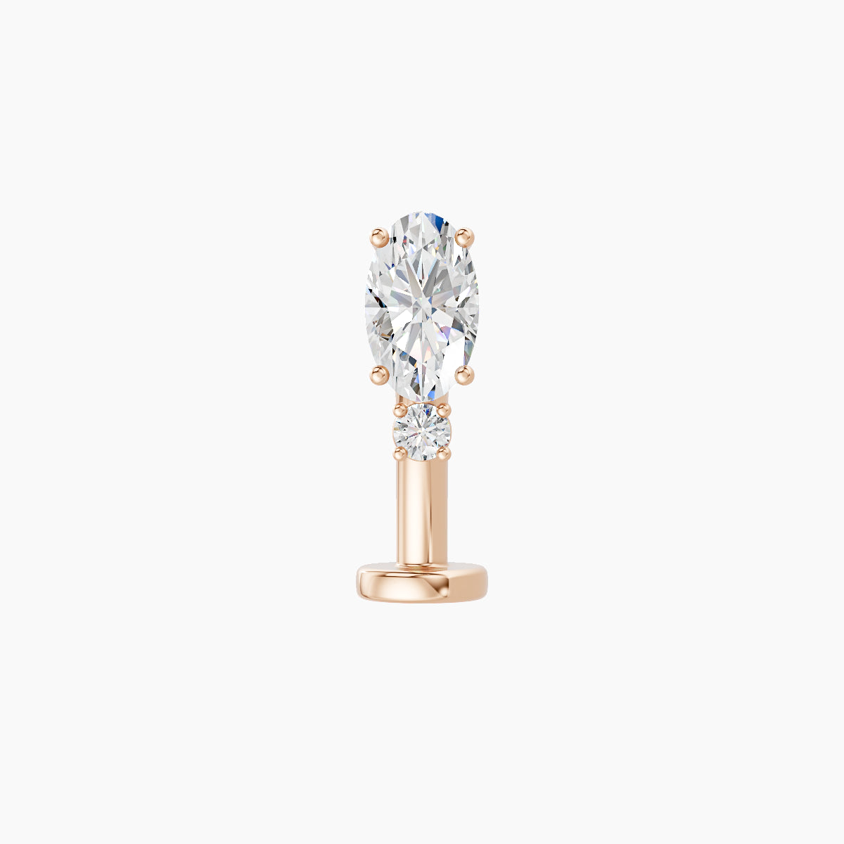Kali | 18k Rose Gold 6.5 mm 10 mm Diamond Floating Navel Piercing