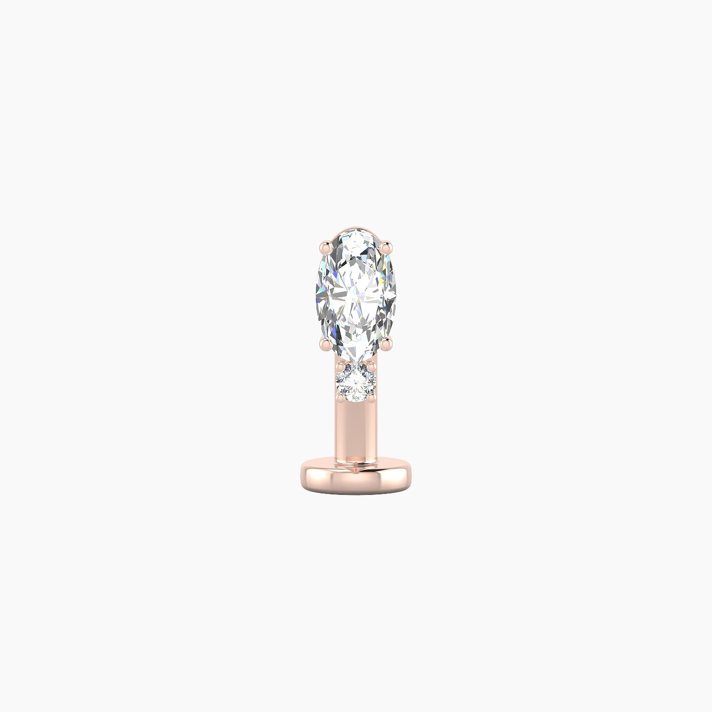 Kali | 18k Rose Gold 6.5 mm 10 mm Diamond Floating Navel Piercing