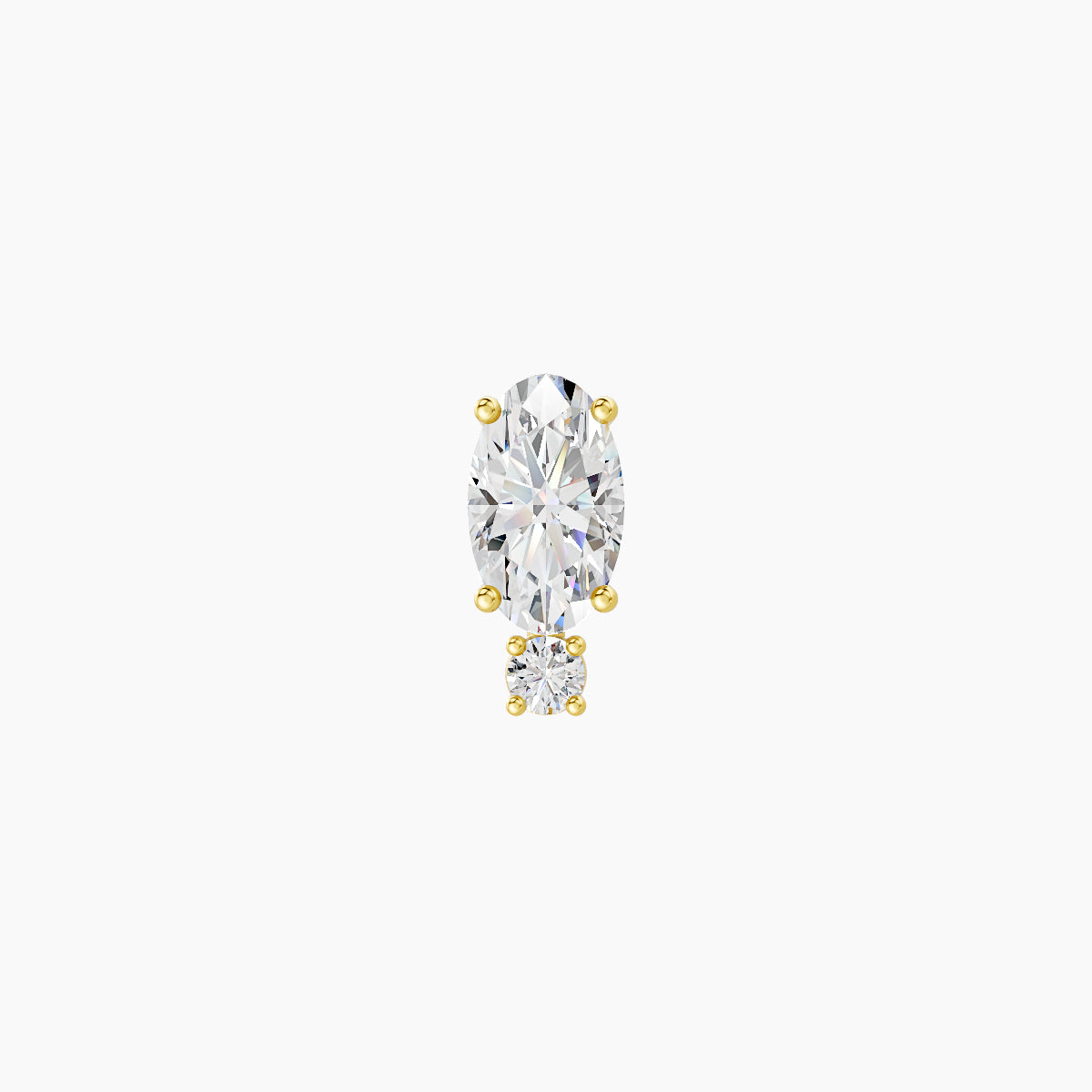 Kali | 18k Yellow Gold 6.5 mm 5 mm Diamond Piercing
