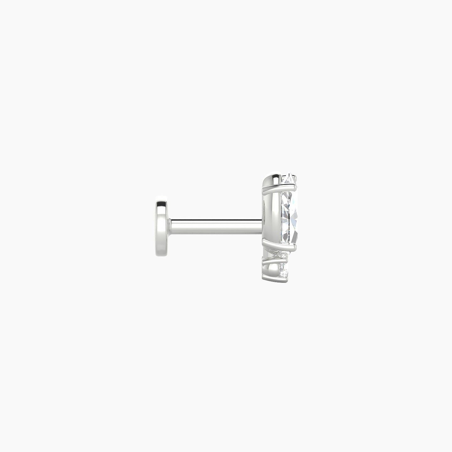 Kali | 18k White Gold 6.5 mm 5 mm Diamond Piercing