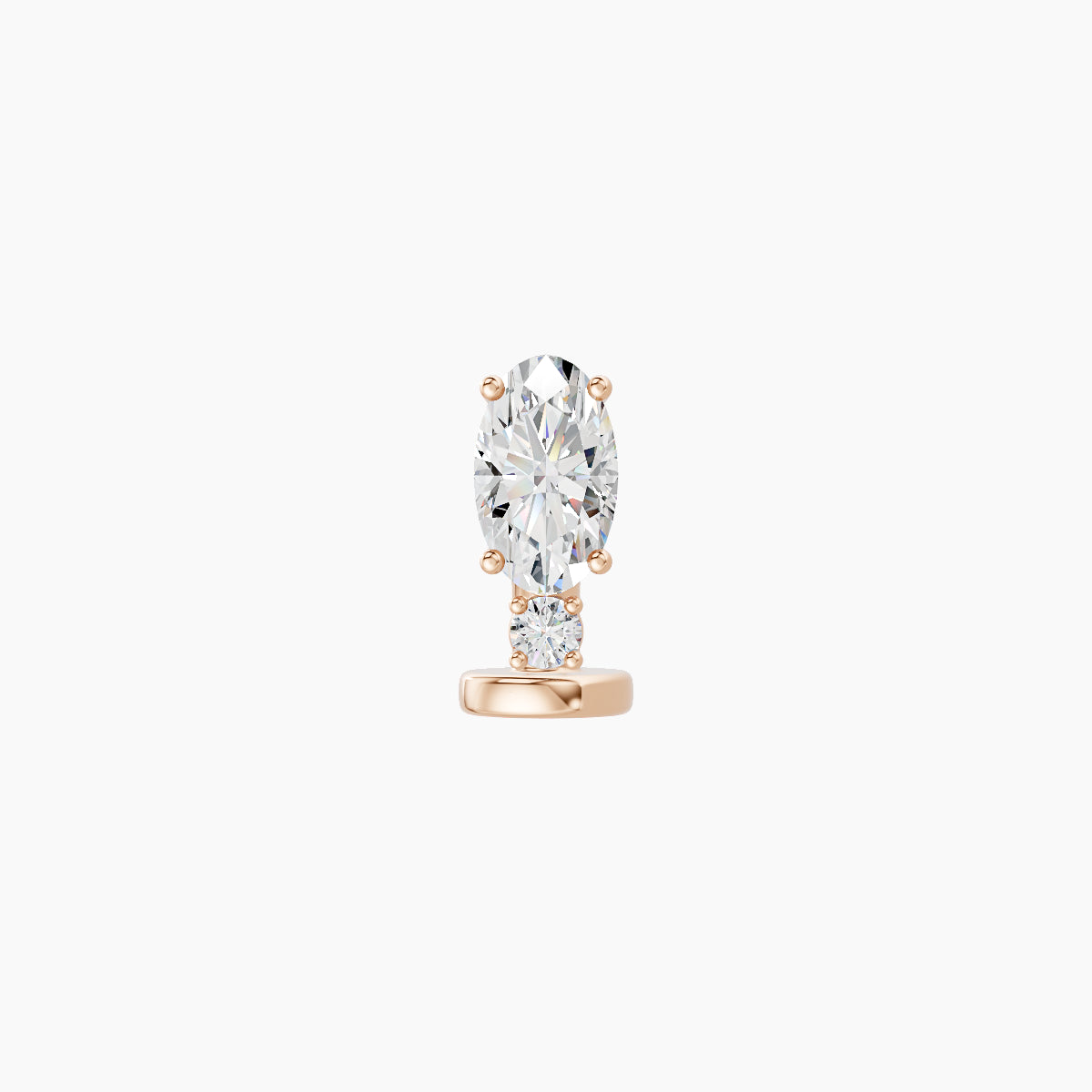Kali | 18k Rose Gold 6.5 mm 6 mm Diamond Floating Navel Piercing
