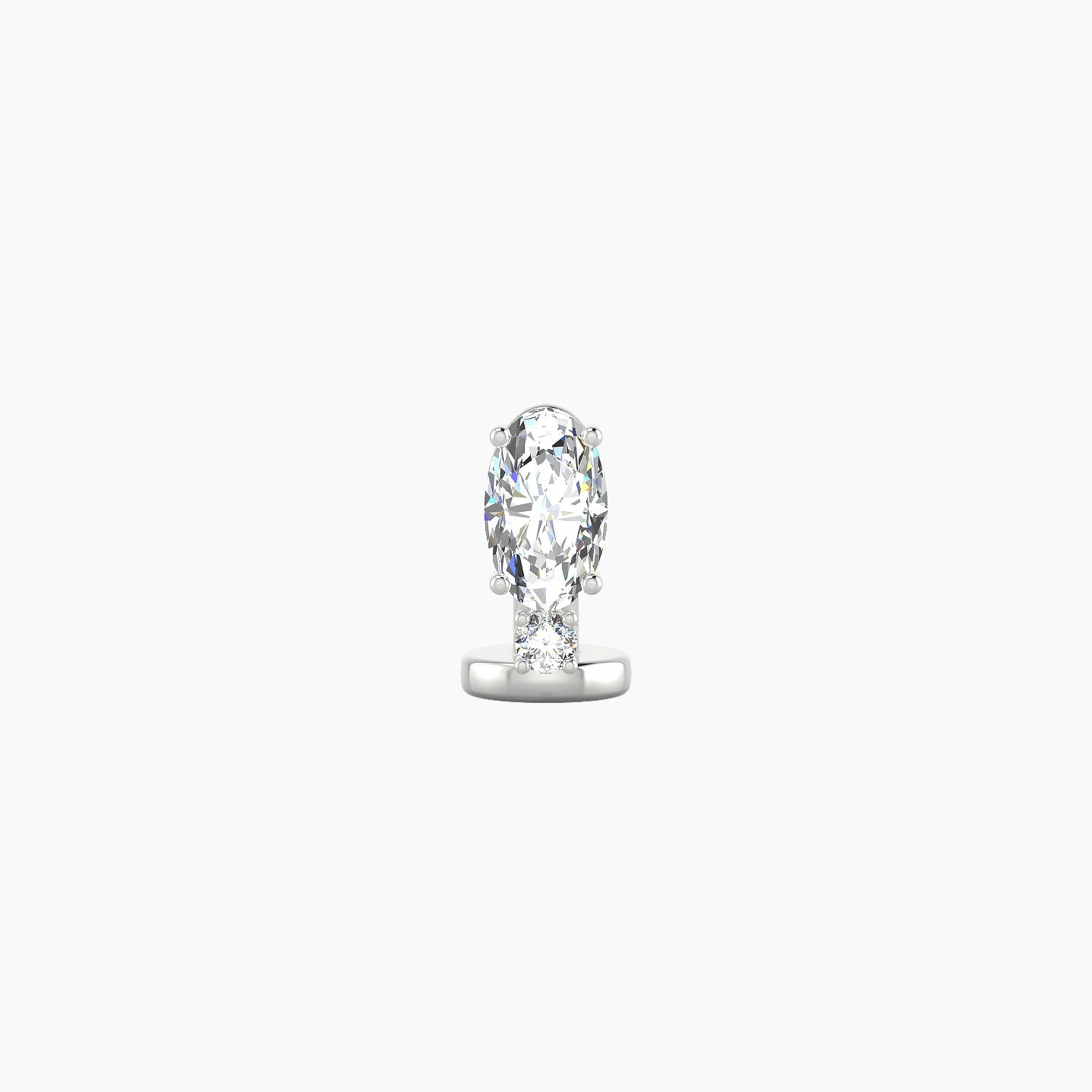 Kali | 18k White Gold 6.5 mm 6 mm Diamond Floating Navel Piercing
