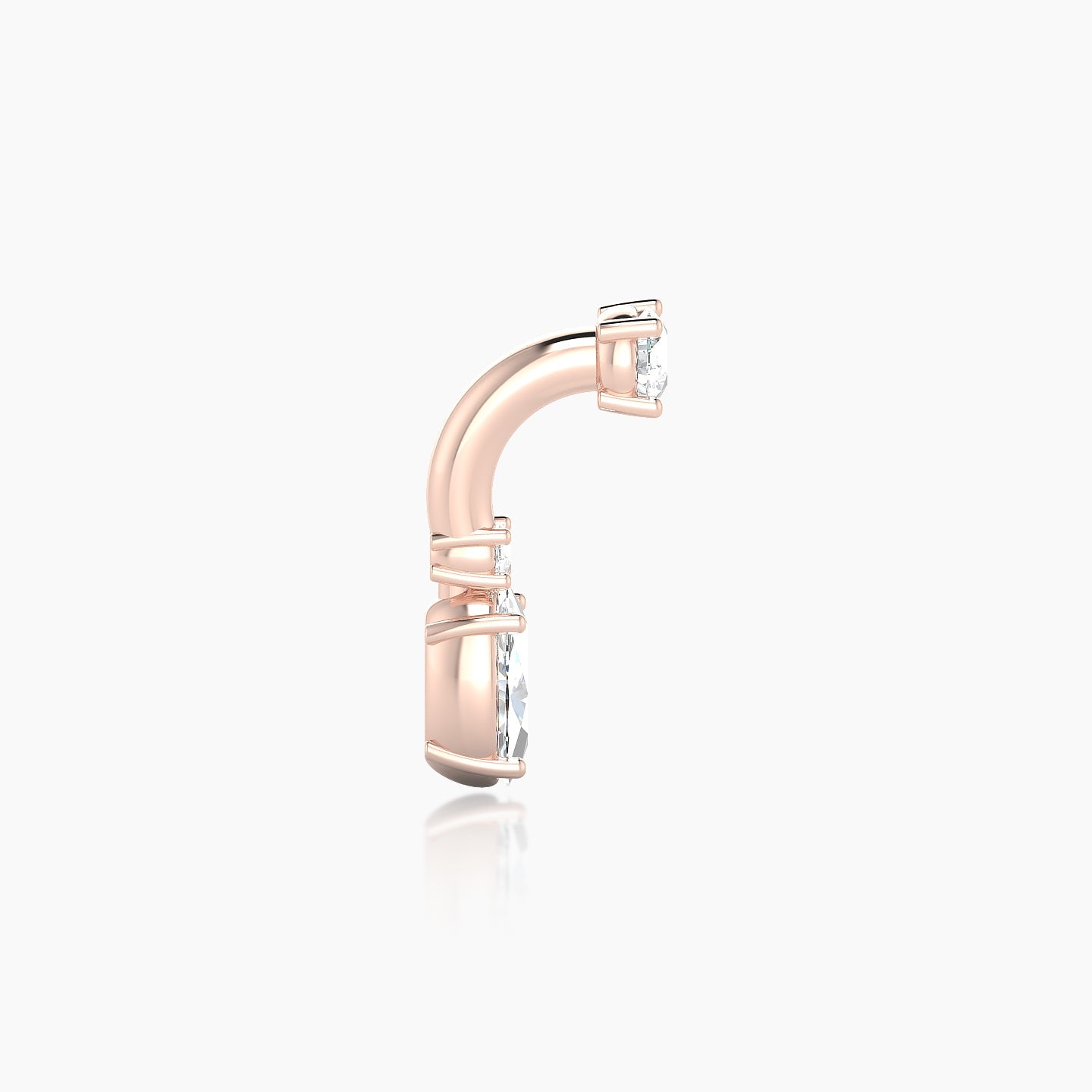 Kali | 18k Rose Gold 6 mm 6.5 mm Diamond Navel Piercing