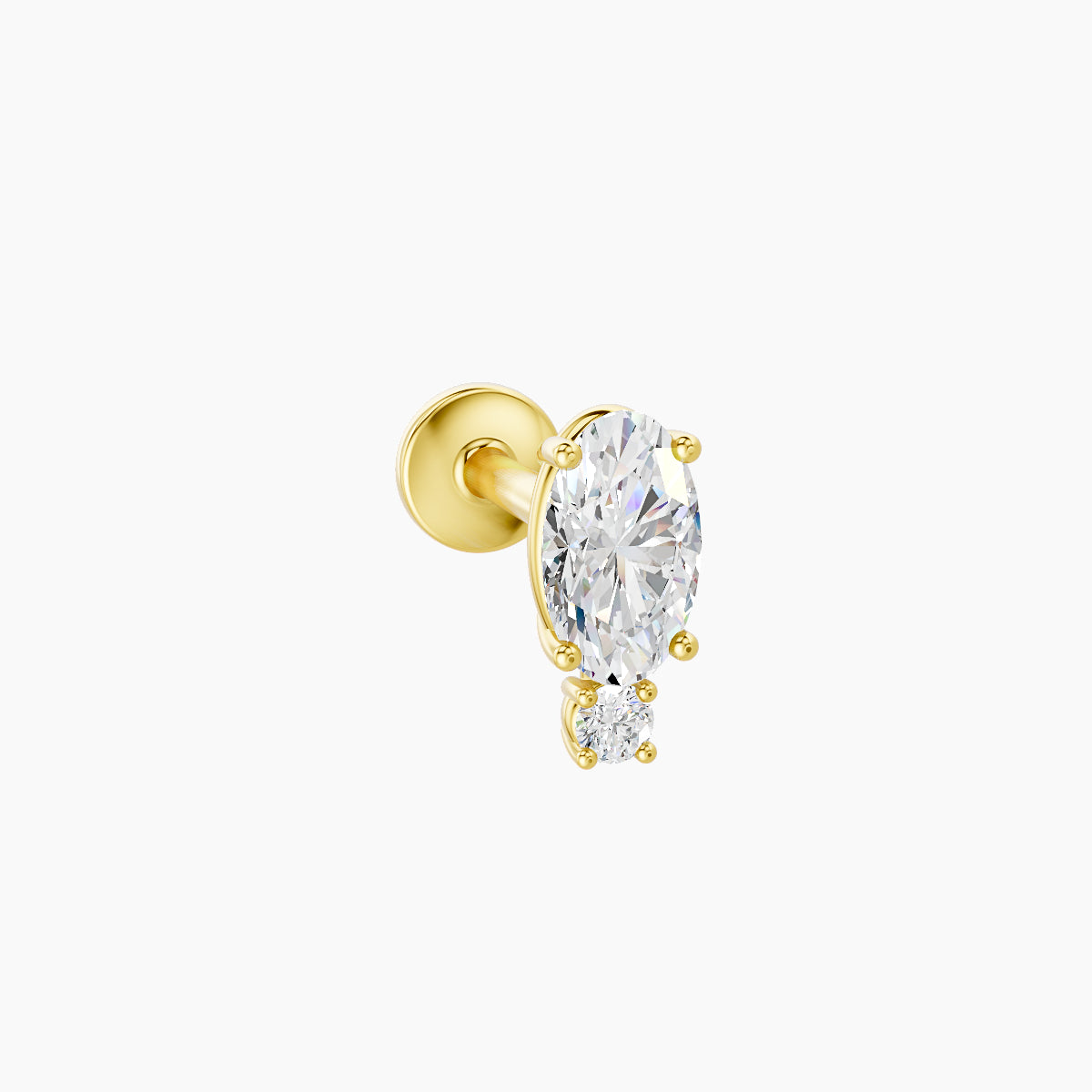Kali | 18k Yellow Gold 6.5 mm 6.5 mm Diamond Piercing