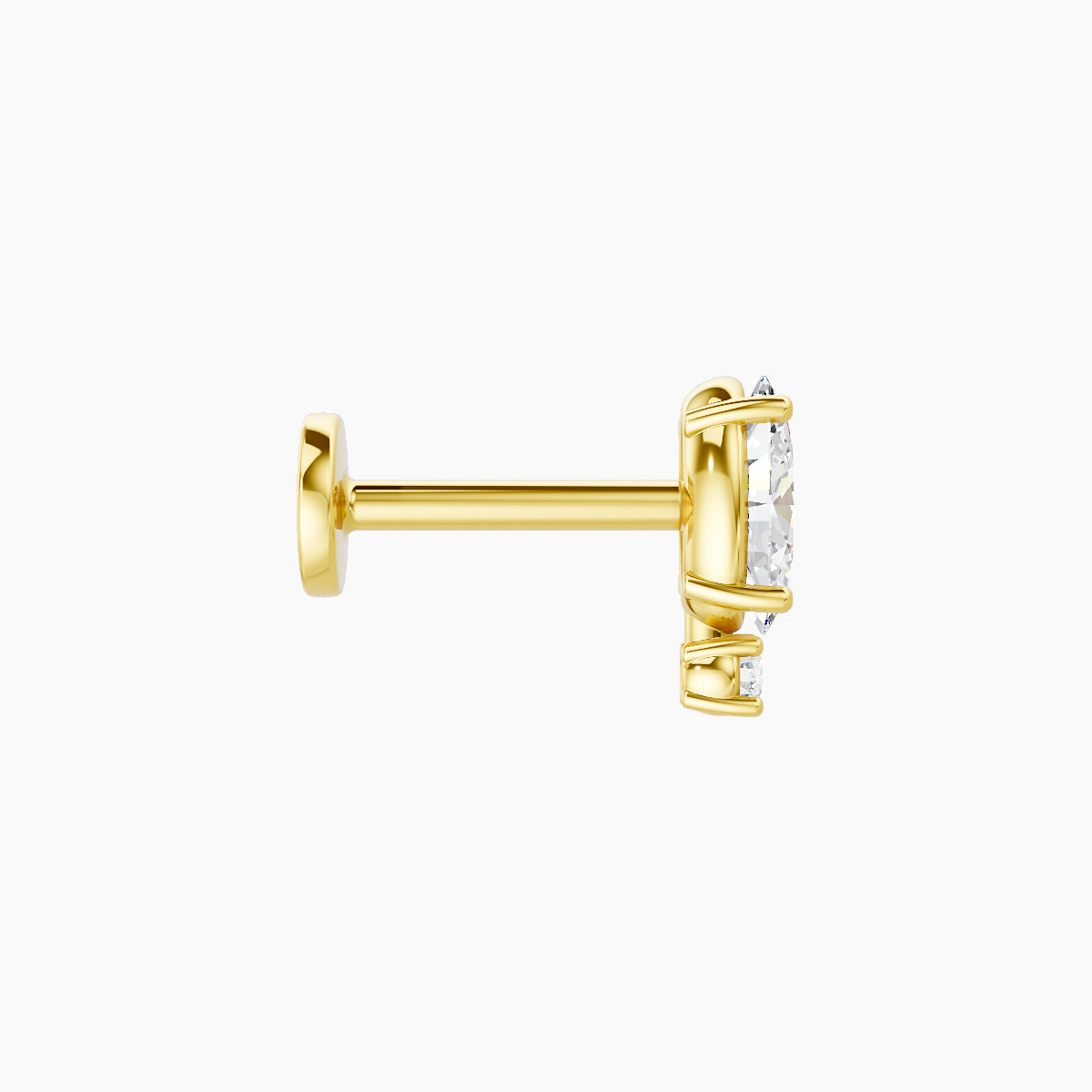 Kali | 18k Yellow Gold 6.5 mm 6.5 mm Diamond Piercing
